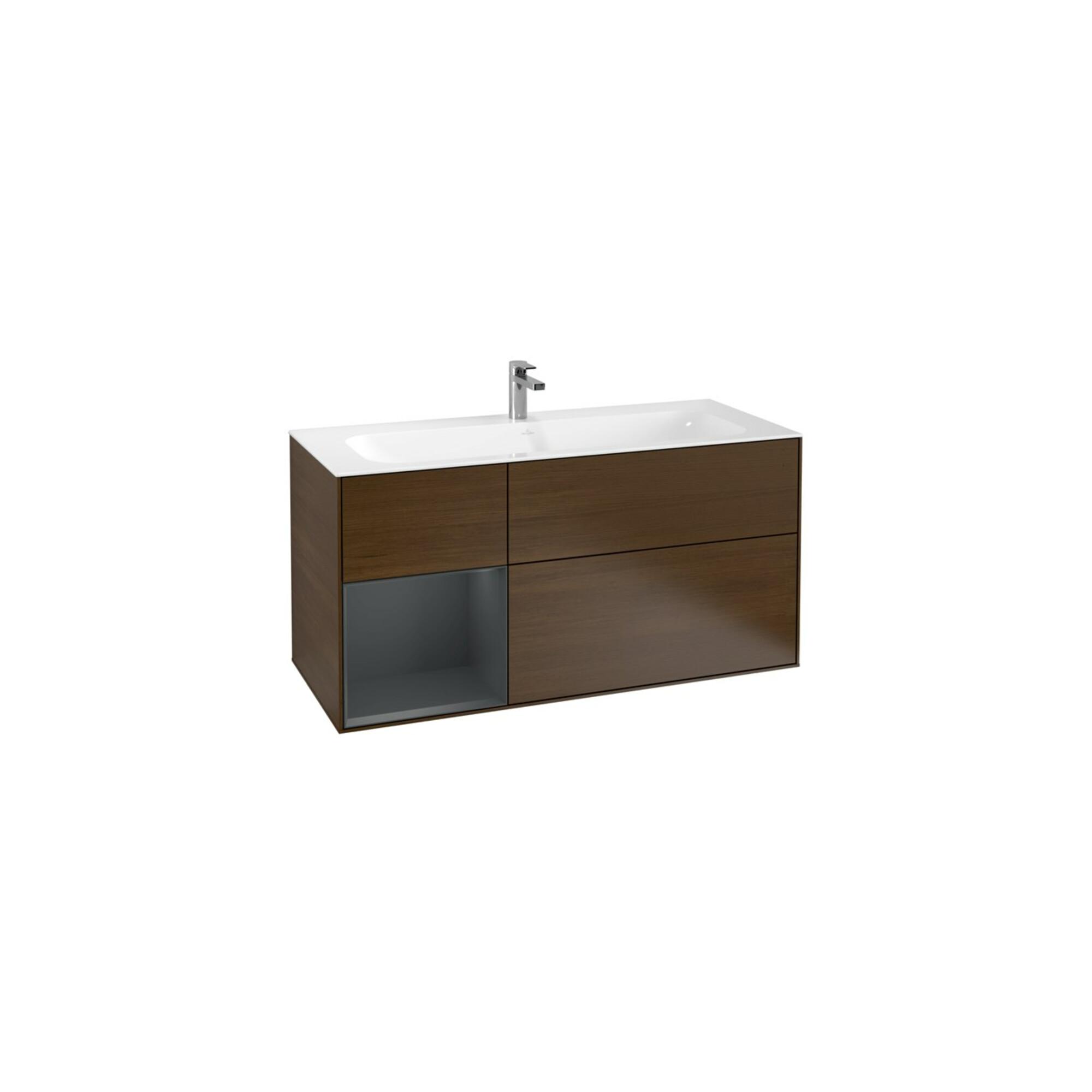 V&B Waschtischunterschrank Finion 119,6X59,1Cm, Rg L Md Bl. M Lac, Wal Ven ; Villeroy & Boch (F060HGGN)