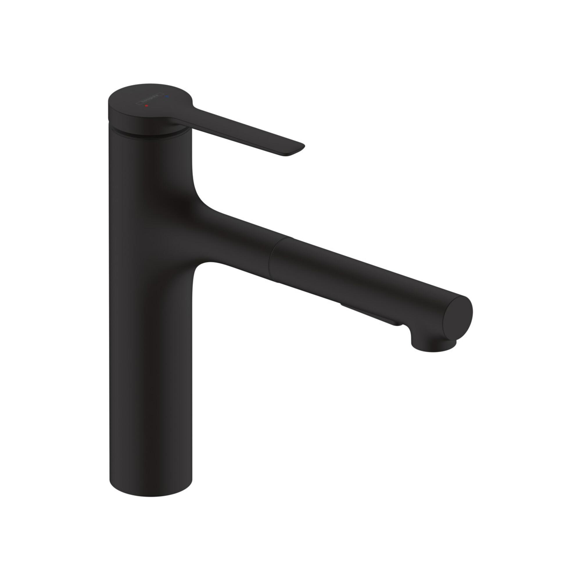 Hansgrohe SpüLtisch-Einhebelmischer 160 Zesis M33 Mit Ausziehbrause, 2Jet, Mattschwarz (74801670)