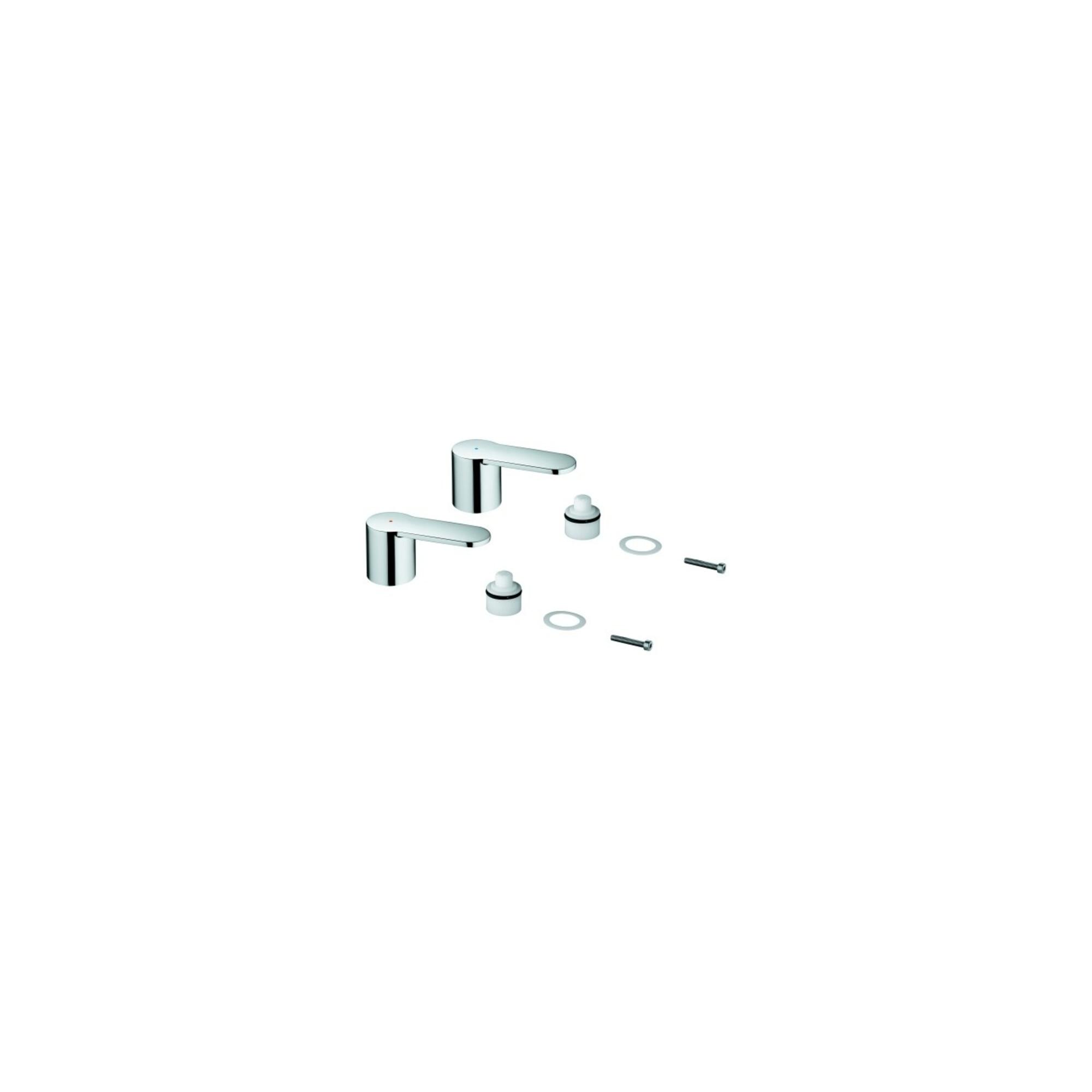 Grohe Griffpaar 48309 Mark. Blau/Rot FüR Eurostyle C 3-Loch Wt-Batterie Chrom (48309000)