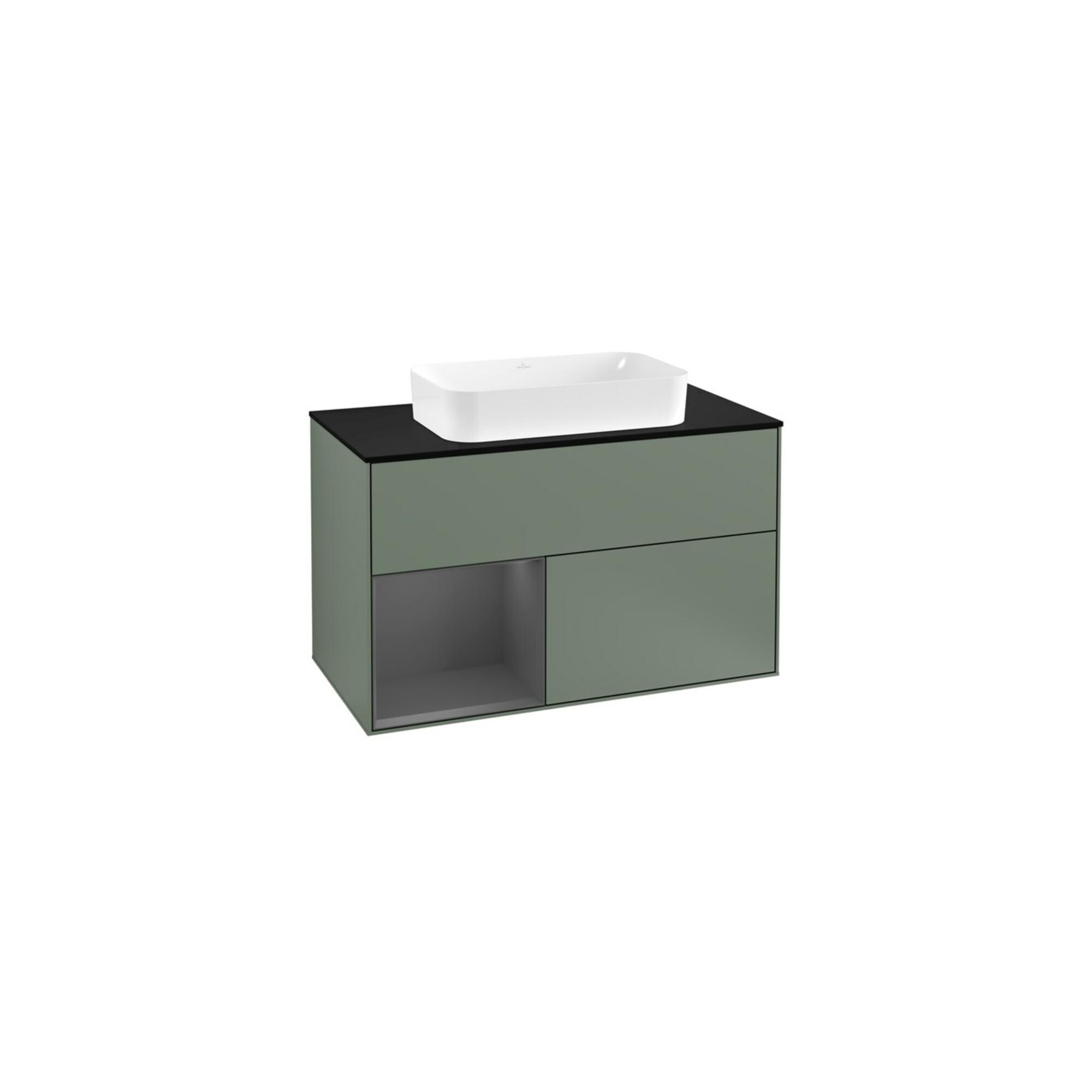 V&B Waschtischunterschrank Abdeckplatte Bla M Finion 100X60,3Cm, Rg Li Anthrac. M, Oli. M Lac ; Villeroy & Boch (F242GKGM)