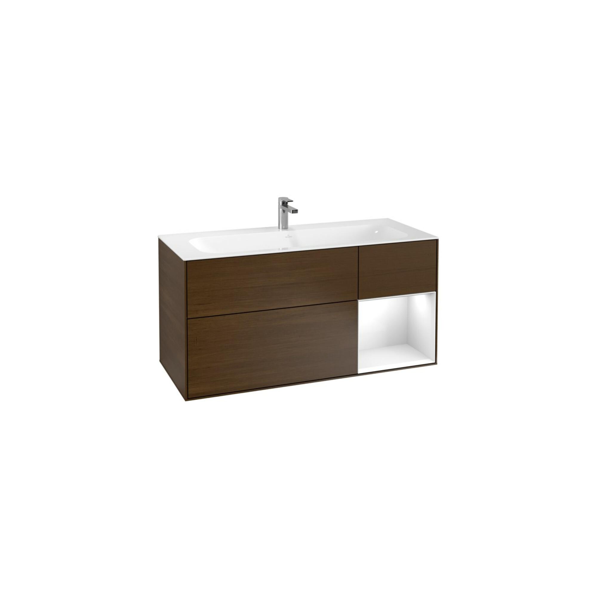V&B Waschtischunterschrank Wandbeleuchtung Finion 119,6X59,1Cm, Rg Re Glo Wh. Lac, Wal Ven ; Villeroy & Boch (G070GFGN)