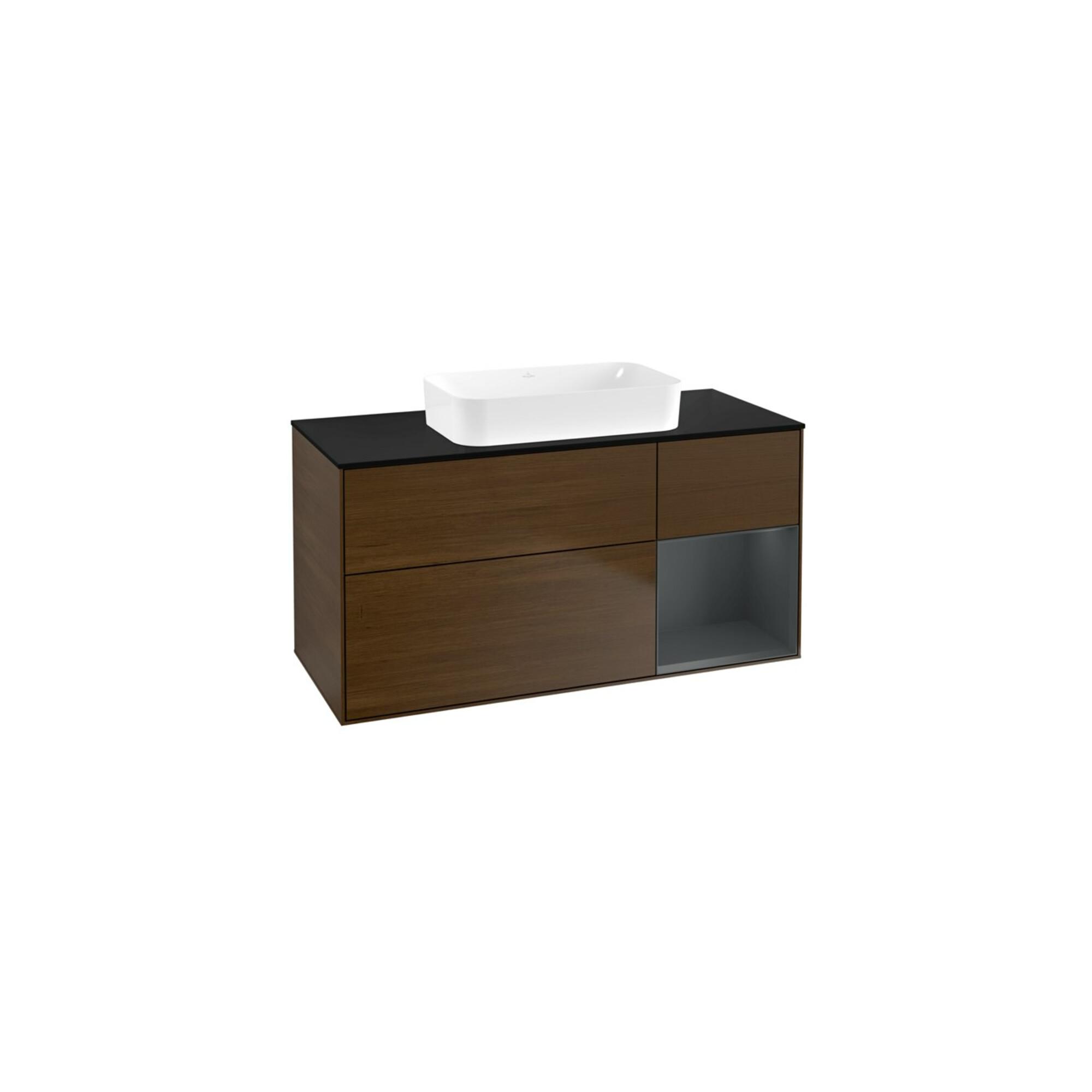 V&B Waschtischunterschrank Finion 120X60 Cm, Reg Re Md Bl. M Lac, Wal Ven ; Villeroy & Boch (F712HGGN)