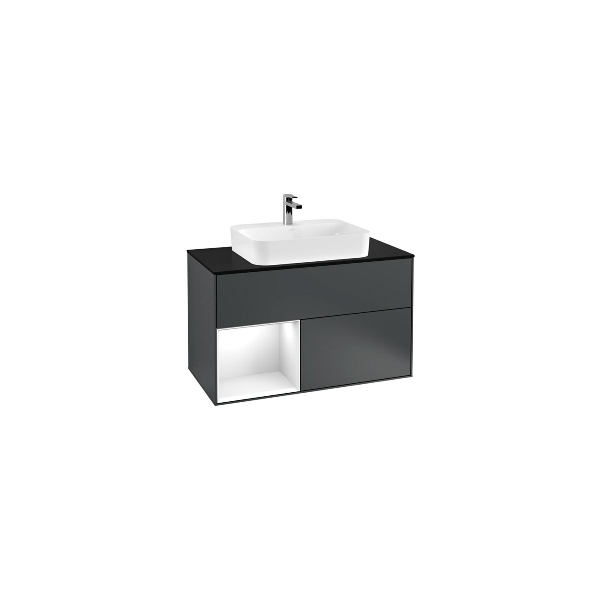 V&B Waschtischunterschrank Finion 100, Pl B M, Rg L G W Lac, Md Bl. M Lac ; Villeroy & Boch (F362GFHG)