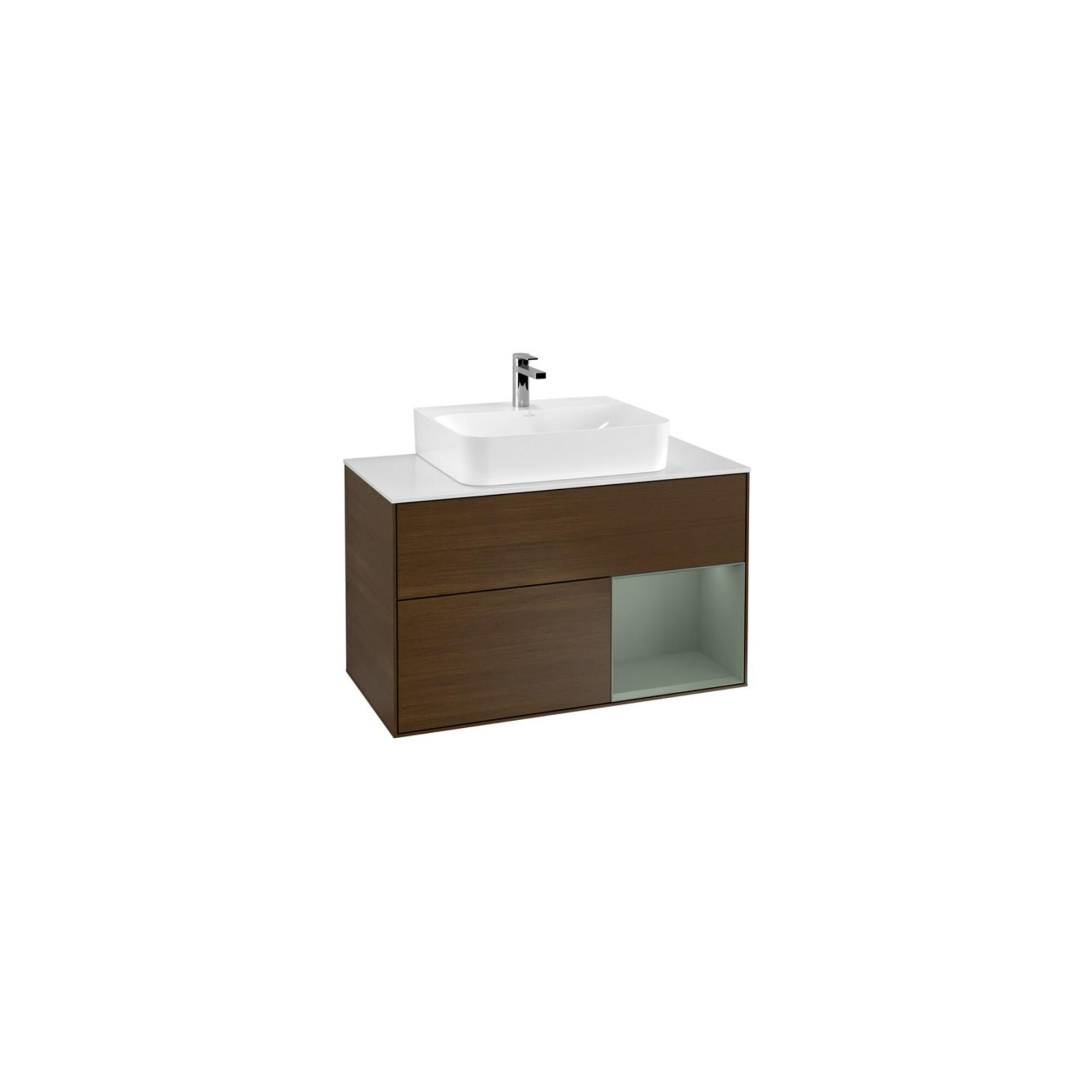 V&B Waschtischunterschrank Wandbeleuchtung Finion 100, Pl W M, Reg Re Oli. M Lac, Wal Ven ; Villeroy & Boch (G121GMGN)
