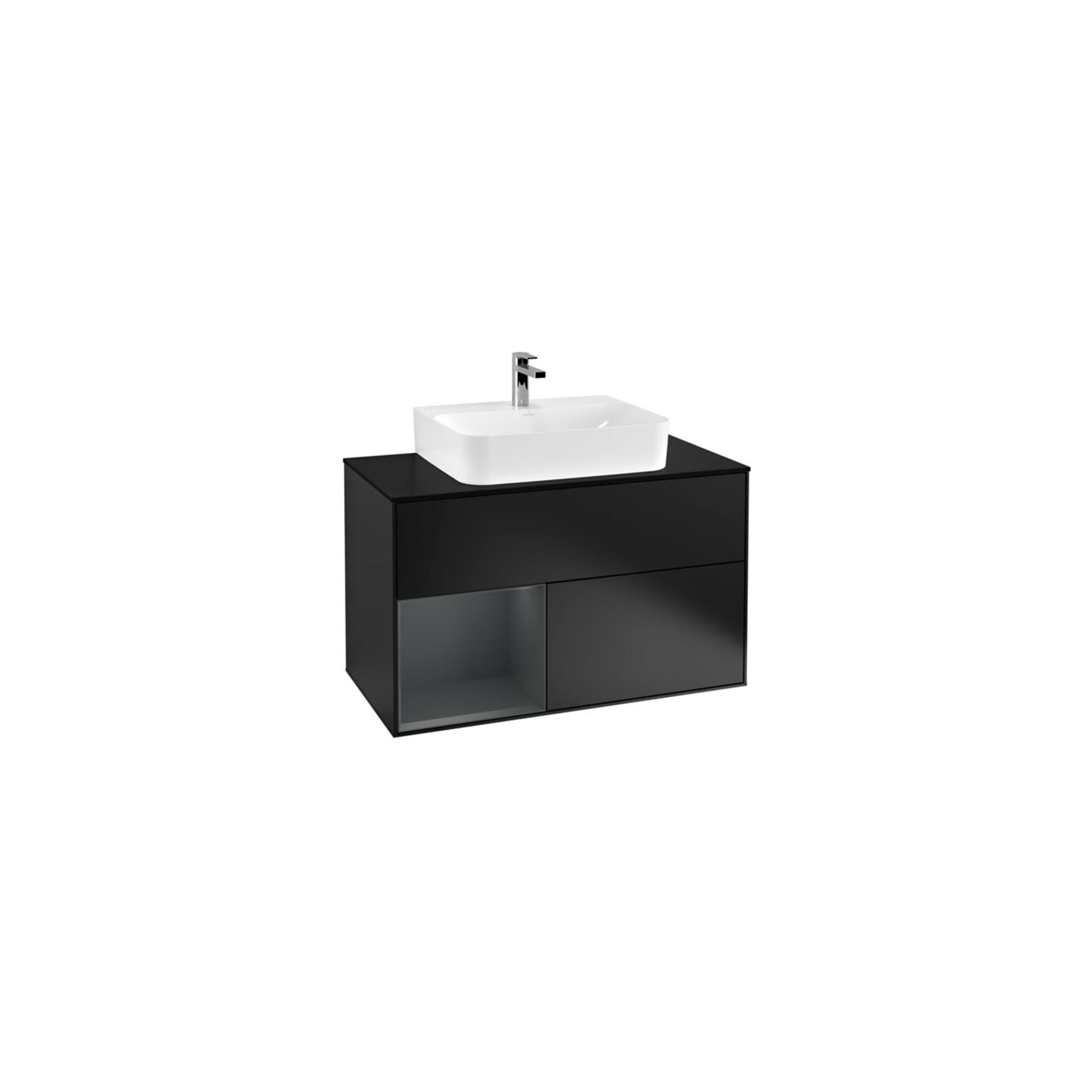 V&B Waschtischunterschrank Wandbeleuchtung Finion 100, Pl B M, Rg L Md B M Lac, Bla M Lac ; Villeroy & Boch (G112HGPD)
