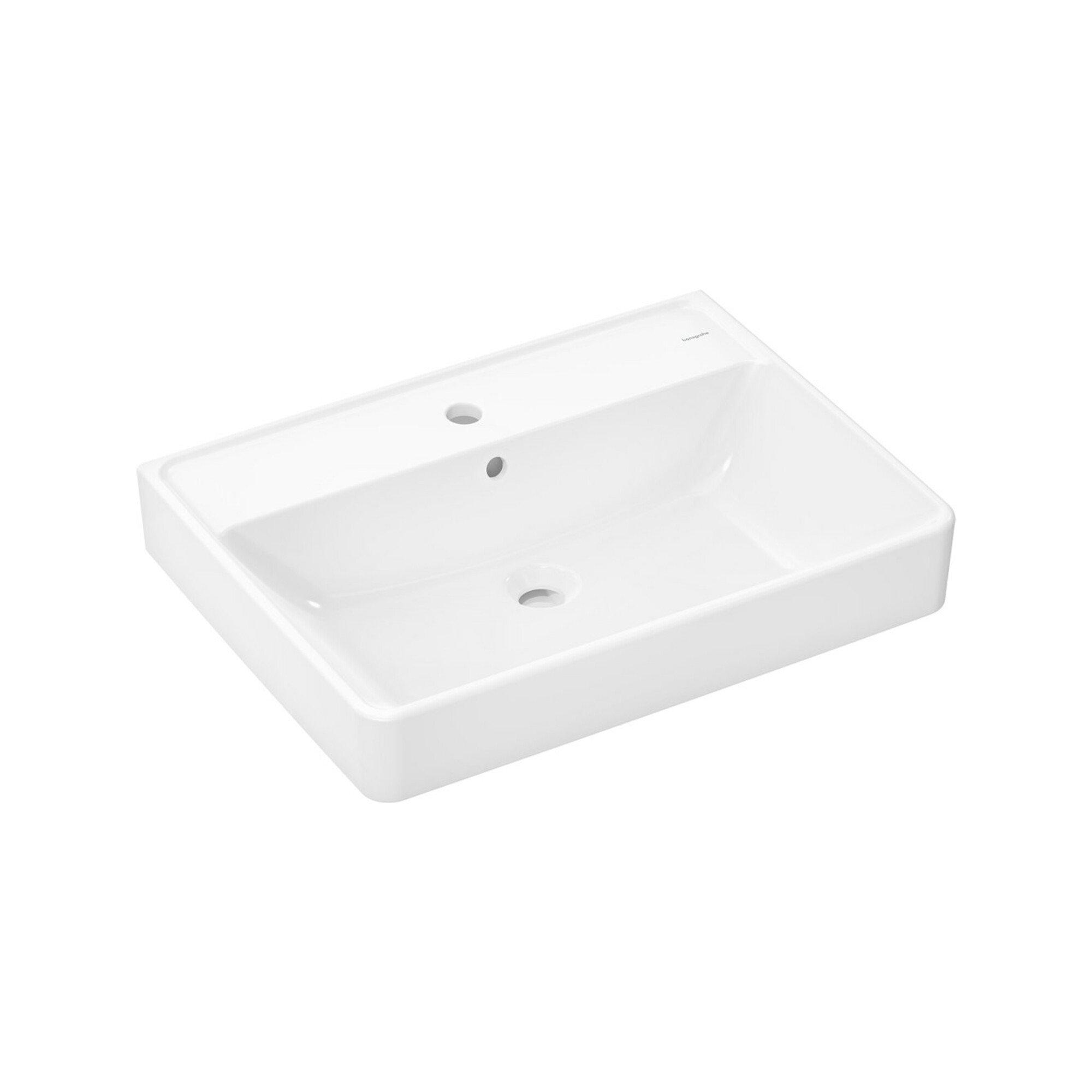 Hansgrohe Waschtisch Xanuia Q 650X480Mm, Mit Hahnloch/ÜBerlauf, Weiß (60134450)