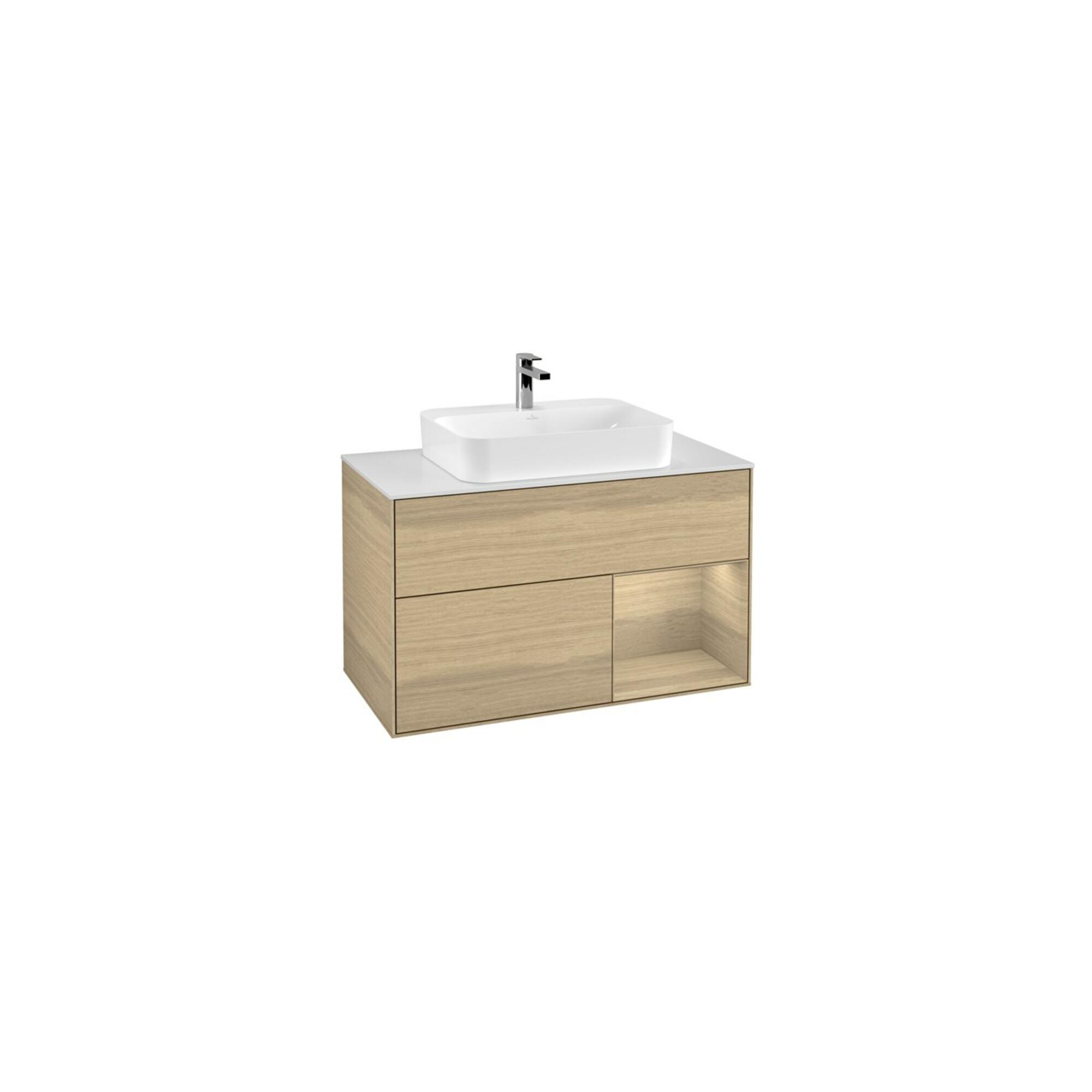 V&B Waschtischunterschrank Finion 100, Pl Wh. M, Reg Re Oa Ven, Oa Ven ; Villeroy & Boch (F371PCPC)