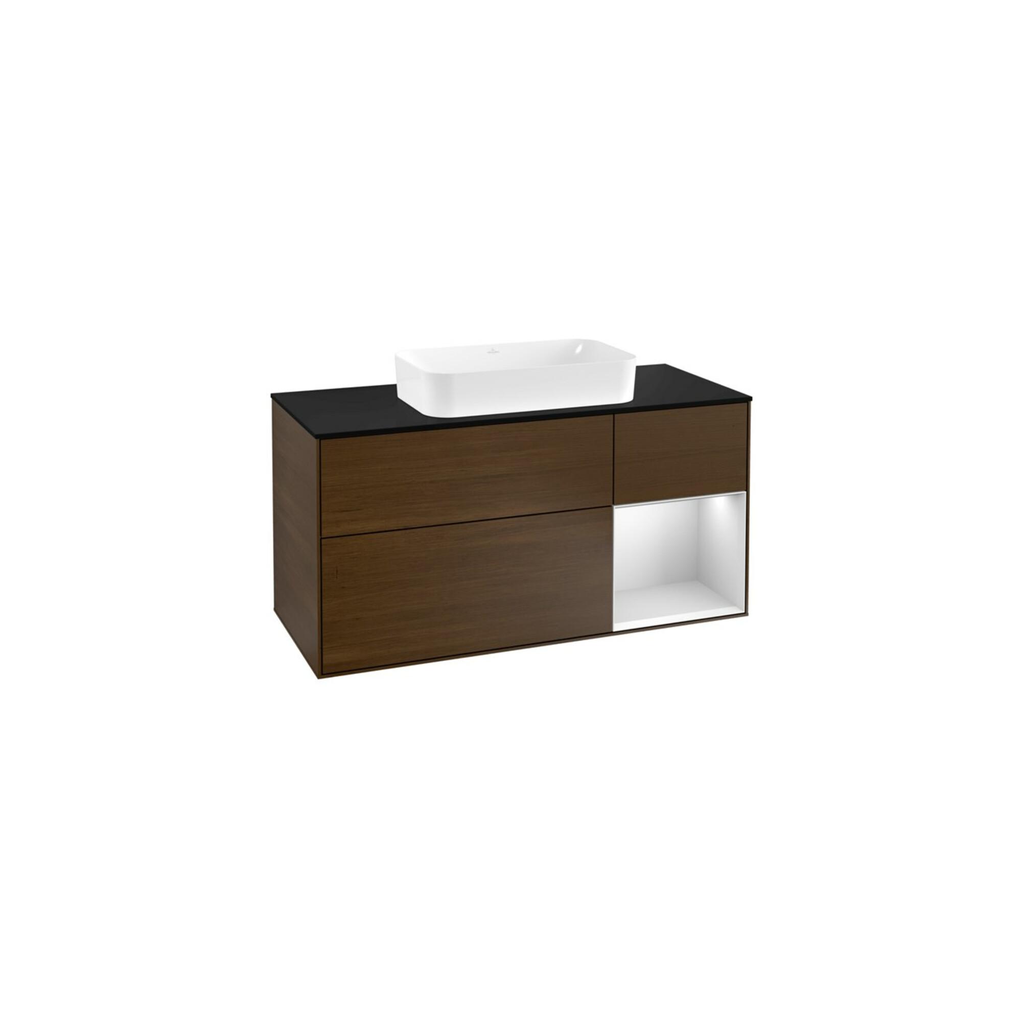 V&B Waschtischunterschrank Wandbeleuchtung Finion 120Cm, Pl B M, Reg Re Wh. M Lac, Wal Ven ; Villeroy & Boch (G302MTGN)