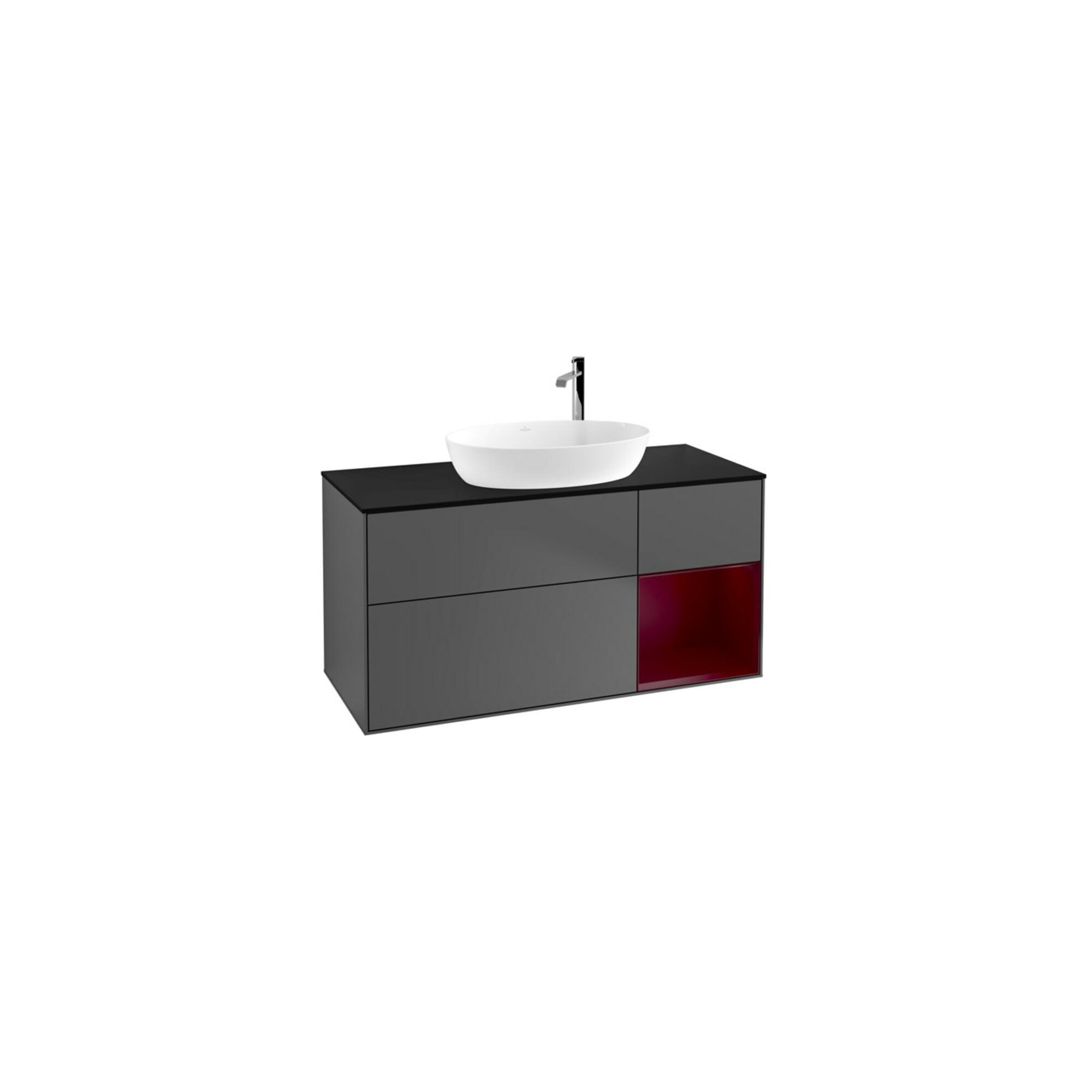 V&B Waschtischunterschrank Finion 120Cm, Pl B M, Reg Peo M Lac, Anthrac. M ; Villeroy & Boch (F952HBGK)