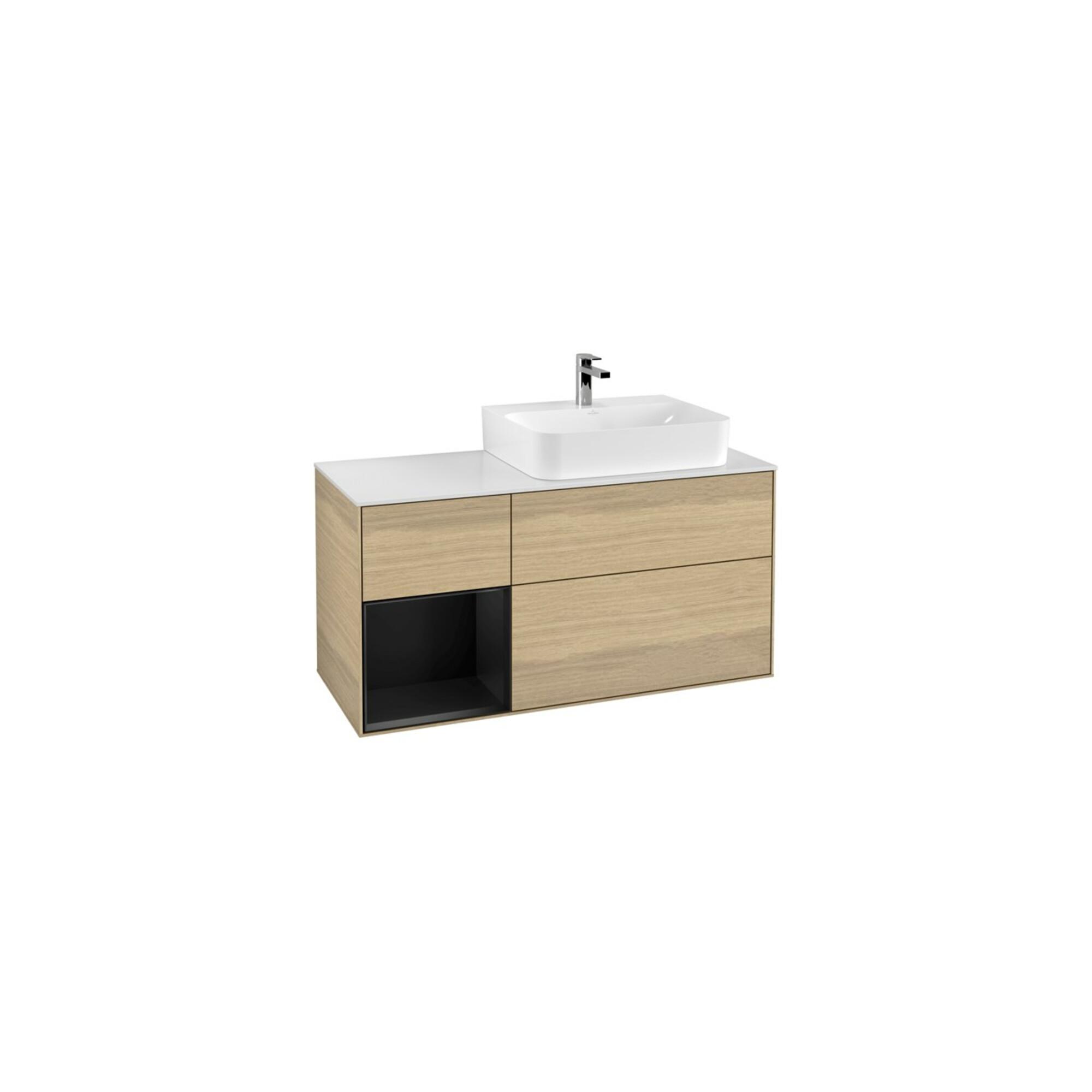 V&B Waschtischunterschrank Abdeckplatte Gl. Wh. M Finion 120Cm, Reg Li Bla M Lacquer, Oak Veneer ; Villeroy & Boch (F141PDPC)