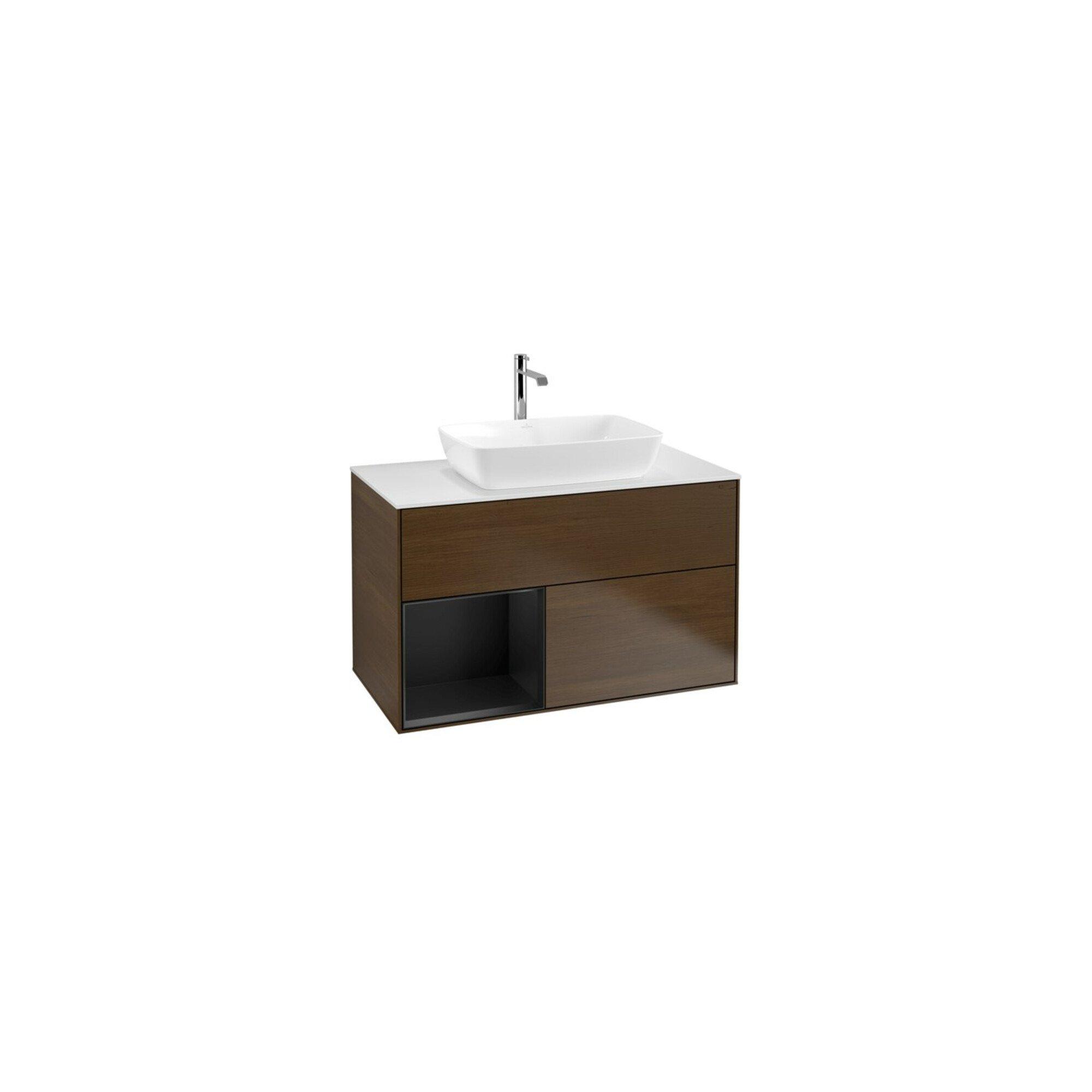 V&B Waschtischunterschrank Wandbeleuchtung Finion 100, Pl Wh. M, Reg Bla M Lac, Wal Ven ; Villeroy & Boch (G771PDGN)