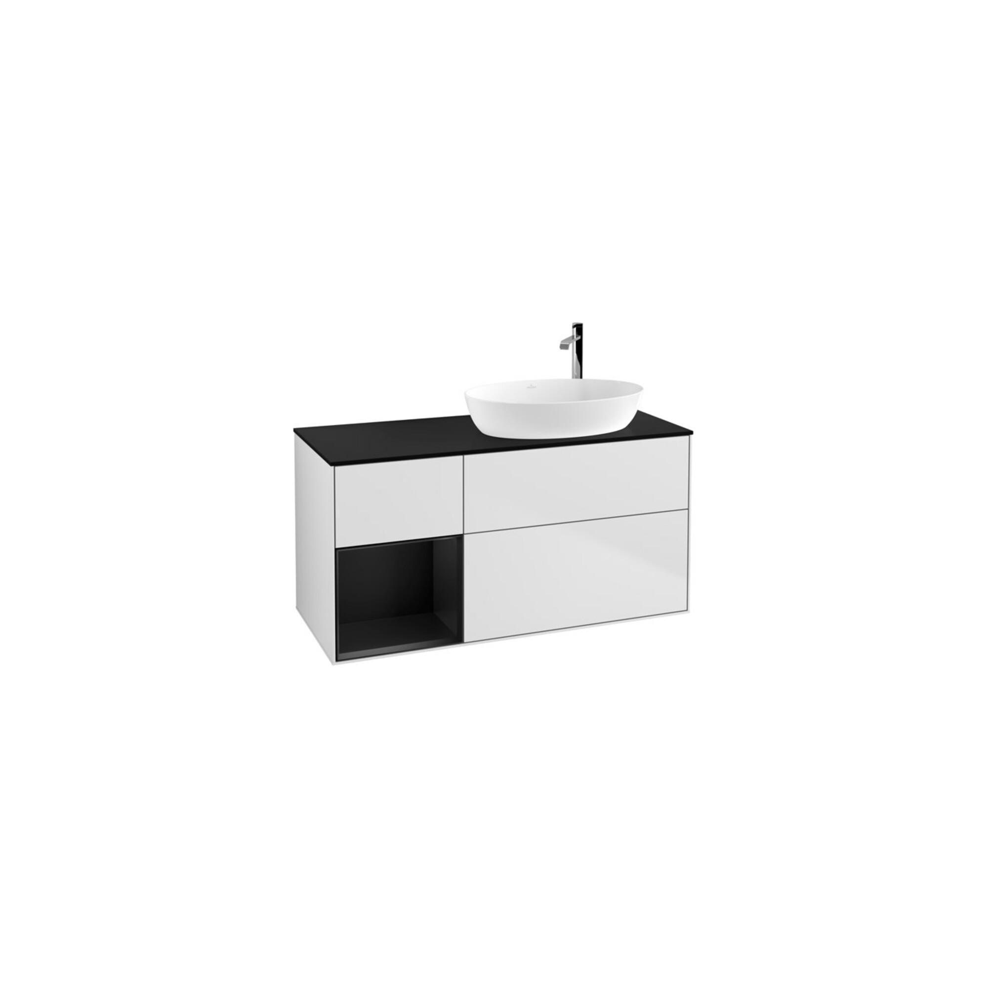 V&B Waschtischunterschrank Wandbeleuchtung Finion 120Cm, Pl B M, Reg Bla M Lac, Wh. M Lac ; Villeroy & Boch (G922PDMT)