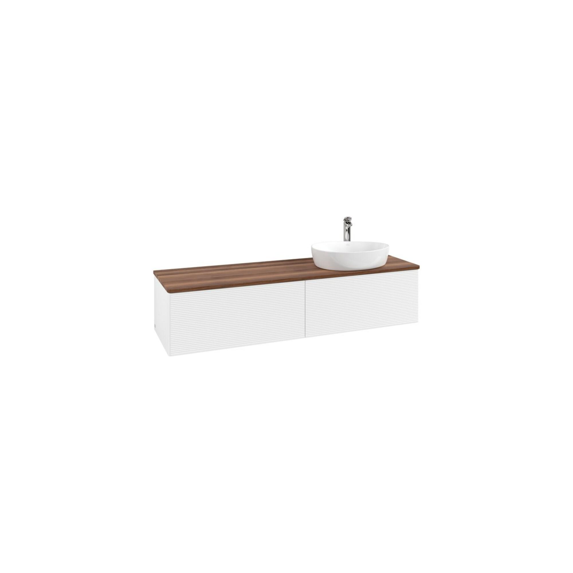 V&B Waschtischunterschrank Mit Frontstruktur -Beleuchtung Antao 160X50Cm, Hl, Wbp W. Wal, Wh. M Lac ; Villeroy & Boch (L38152MT)