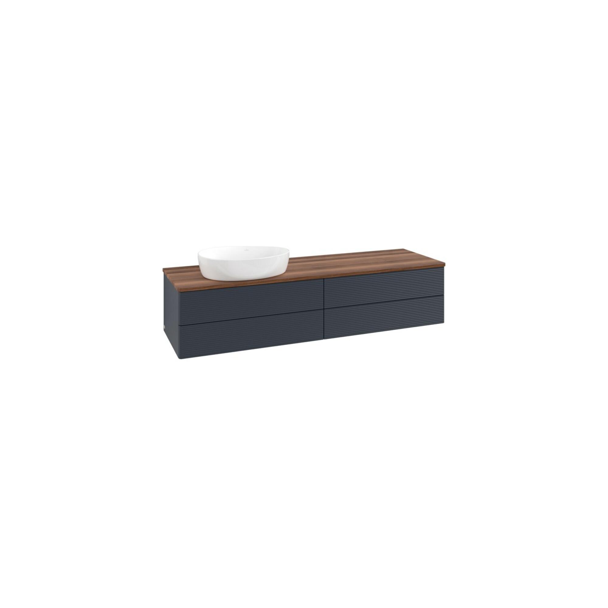 V&B Waschtischunterschrank Mit Frontstruktur Antao 160X50Cm, Wbp-Farbe W. Wal, Md Bl. M Lac ; Villeroy & Boch (K26112HG)