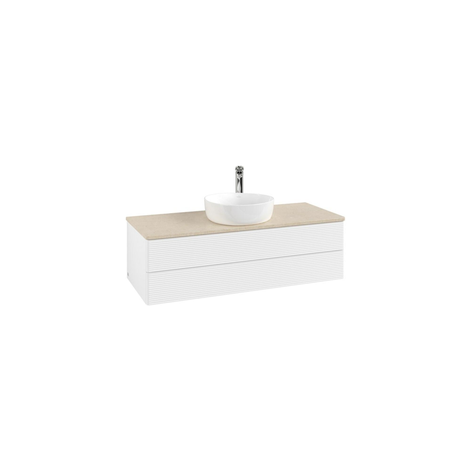 V&B Waschtischunterschrank Mit Frontstruktur, Mit Beleuchtung Antao 120X36X50Cm, Hl, Wbp Botti., Wh. M Lac ; Villeroy & Boch (L21153MT)