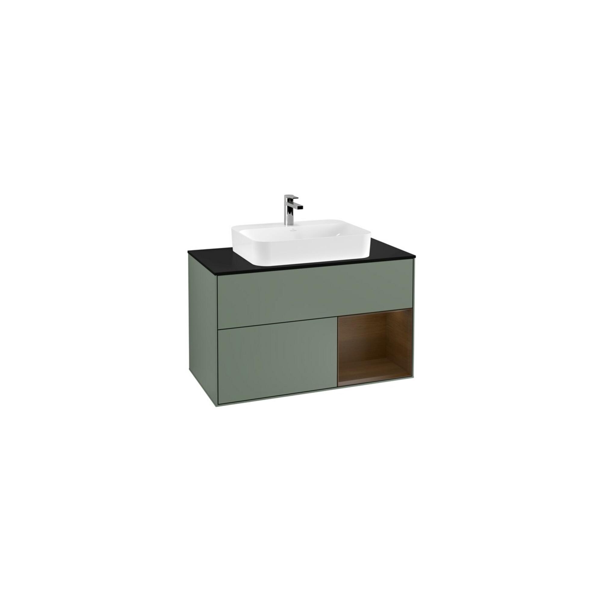 V&B Waschtischunterschrank Wandbeleuchtung Finion 100, Pl B M, Reg Re Wal Ven, Oli. M Lac ; Villeroy & Boch (G372GNGM)