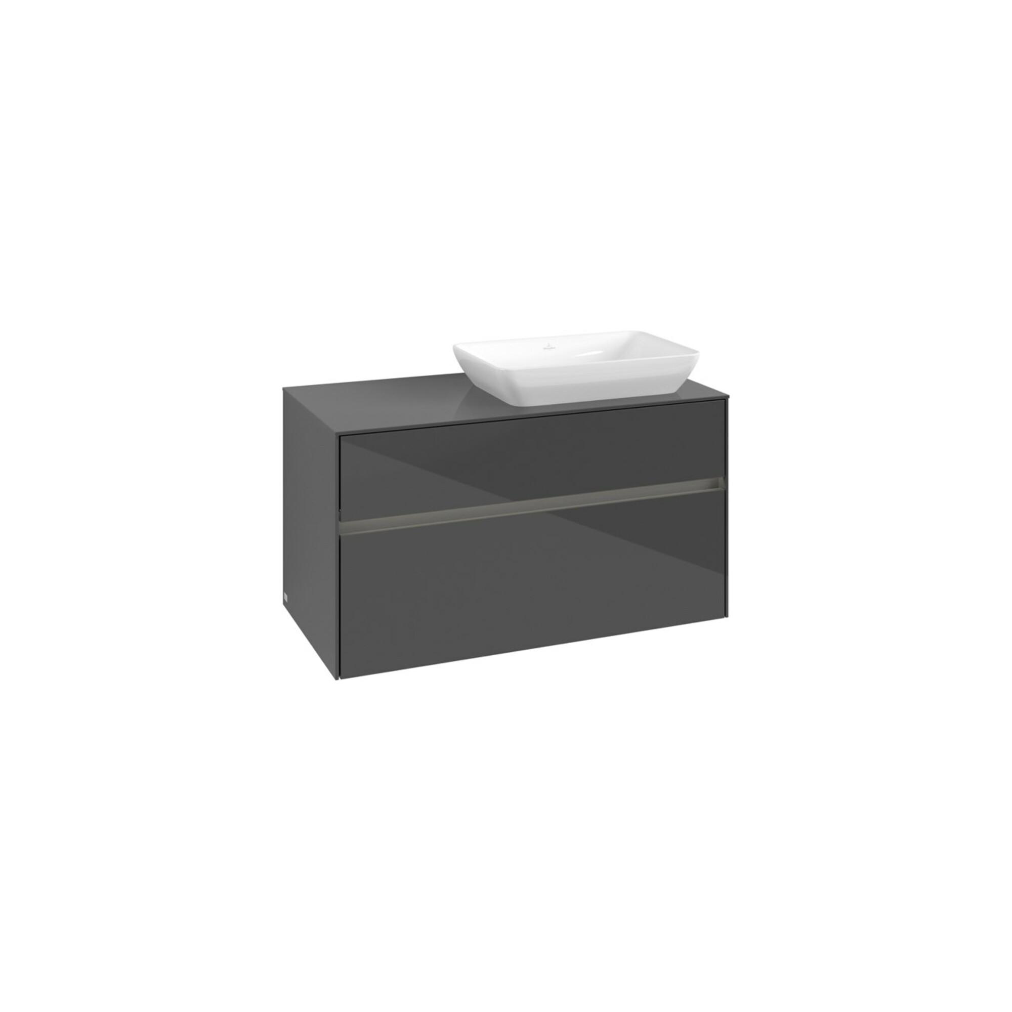 V&B Waschtischunterschrank Collaro 100X54,8X50Cm, Wt R, Led 7,3 W, Glo Gr ; Villeroy & Boch (C111B0FP)