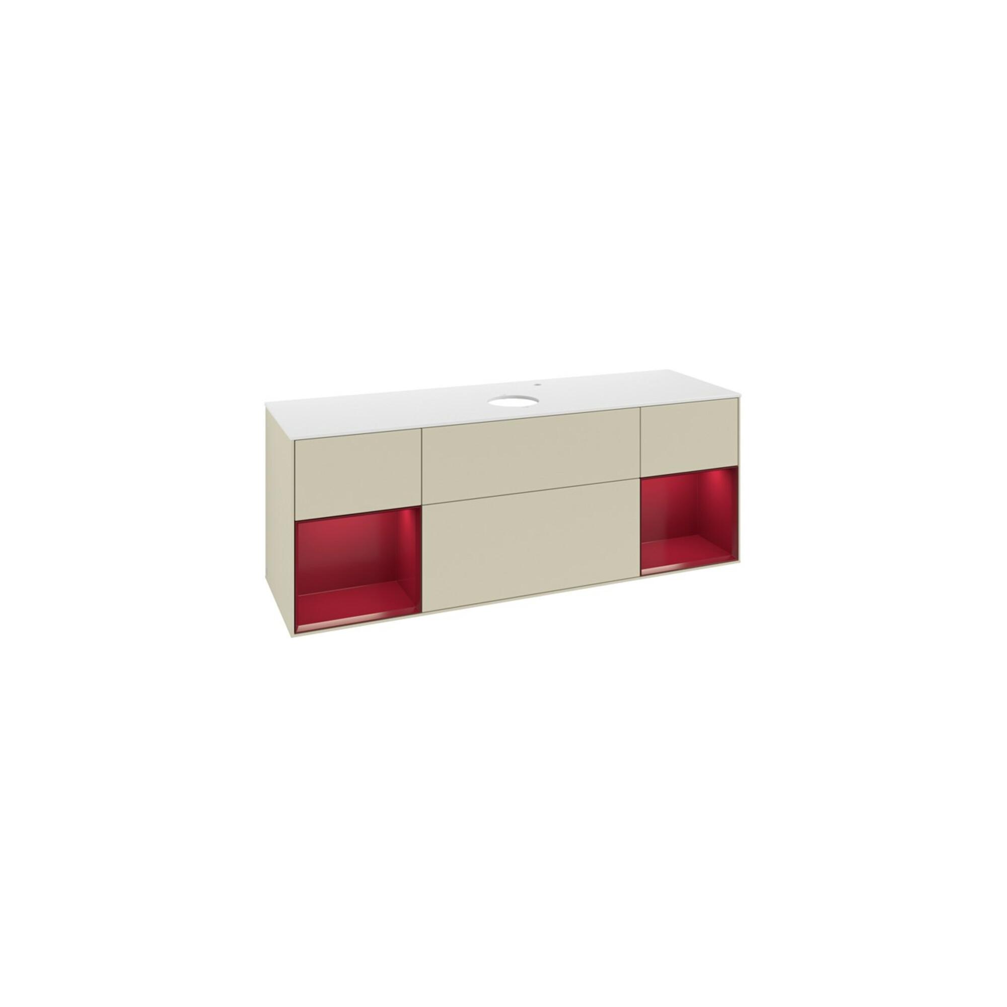 V&B Waschtischunterschrank Finion 160Cm, Pl W M, Rg Peo M Lac, Si Gr M Lac ; Villeroy & Boch (F981HBHJ)