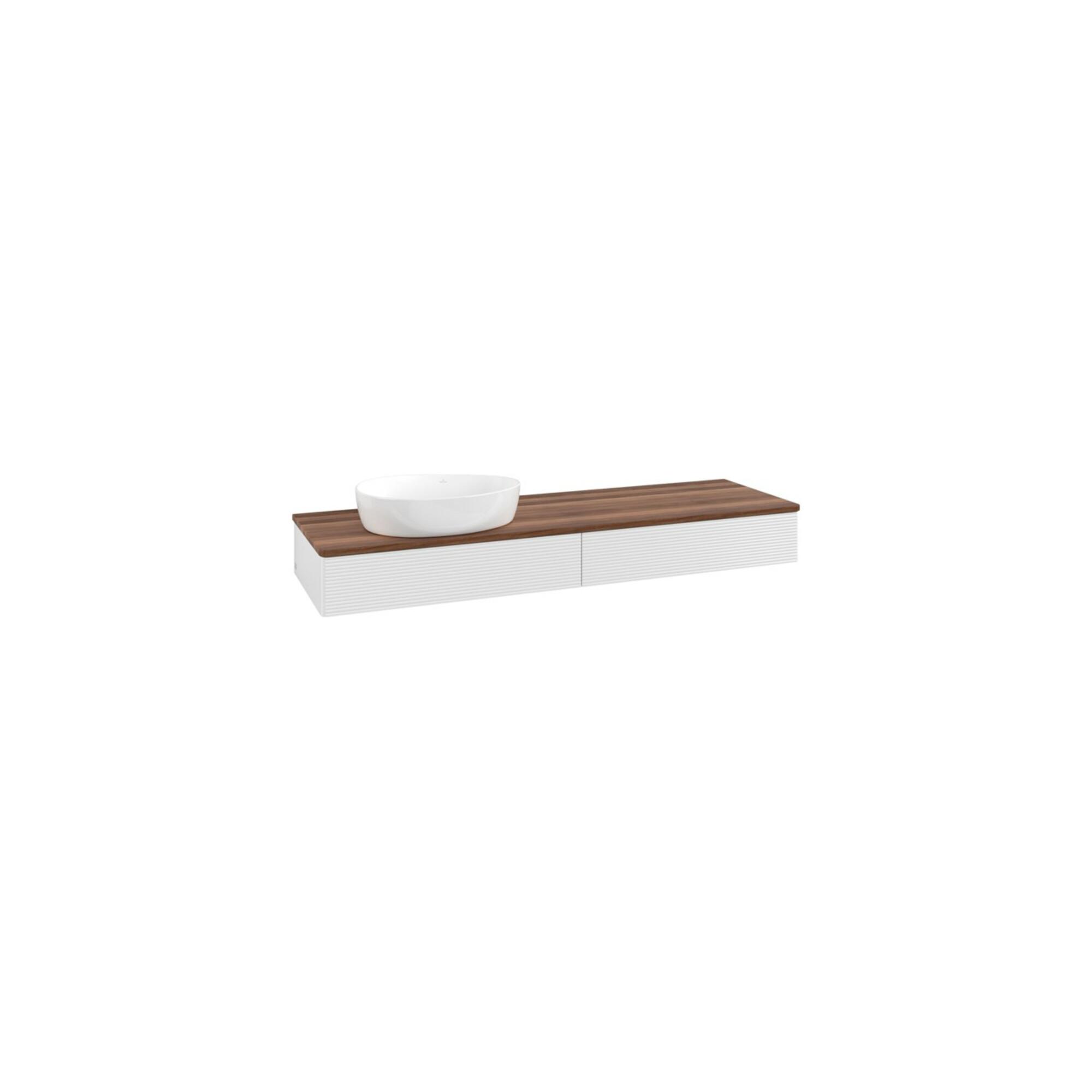 V&B Waschtischunterschrank Mit Frontstruktur -Beleuchtung Antao 160X50Cm, Wbp-Farbe W. Wal, Glo Wh. Lac ; Villeroy & Boch (L15112GF)