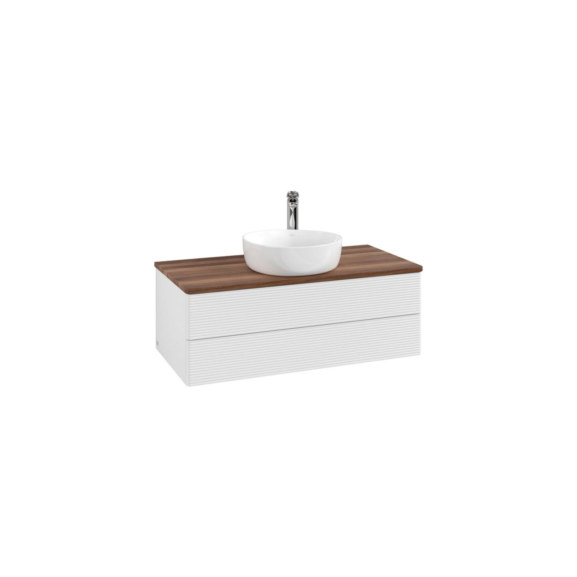 V&B Waschtischunterschrank Mit Frontstruktur Antao 100X36X50Cm, Hl, Wbp W. Wal, Glo Wh. Lac ; Villeroy & Boch (K20152GF)