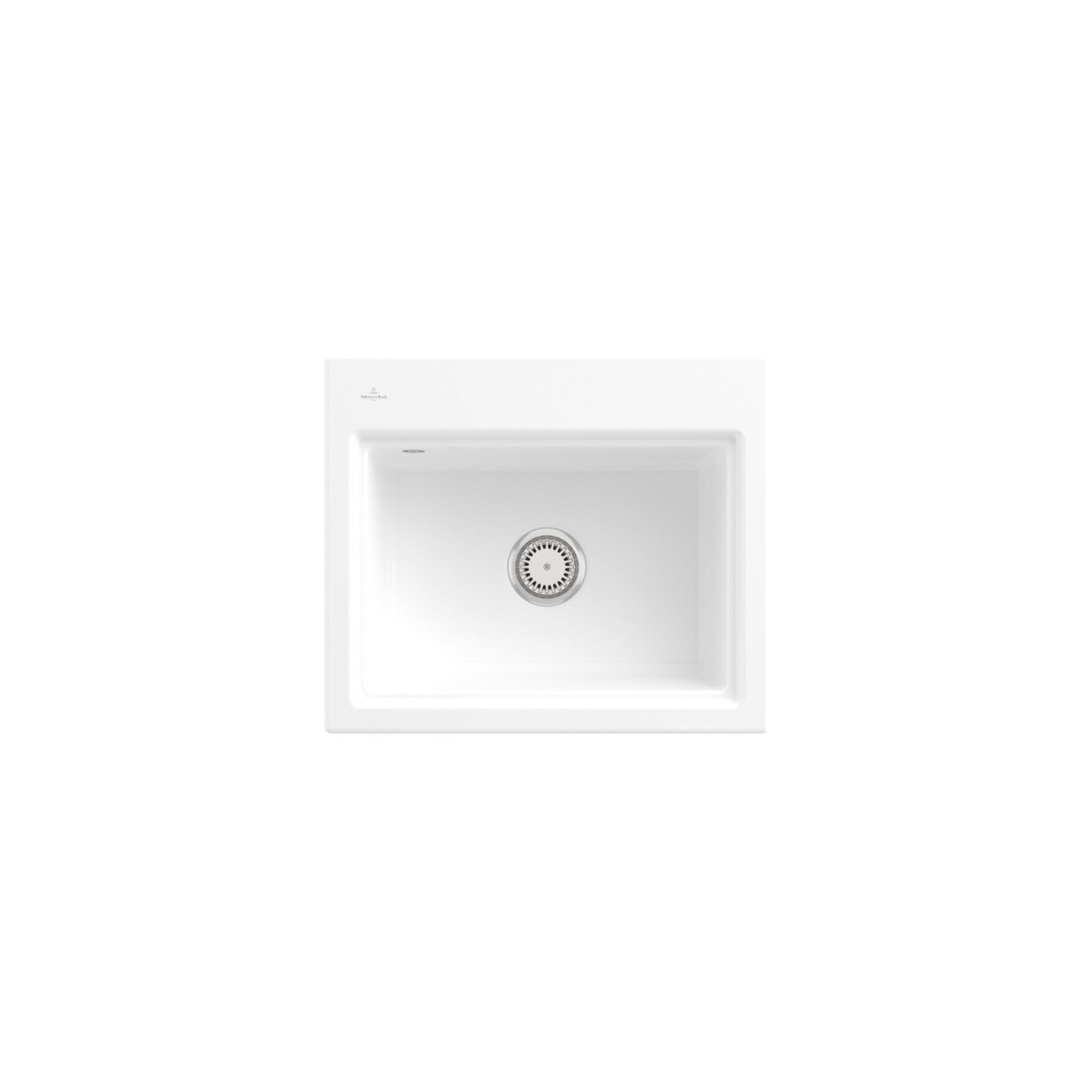 V&B BüNdige SpüLe Subway Style 60 S Flat Li, M Abl.Garn, Exzenter, Stone White ; Villeroy & Boch (336A1FRW)