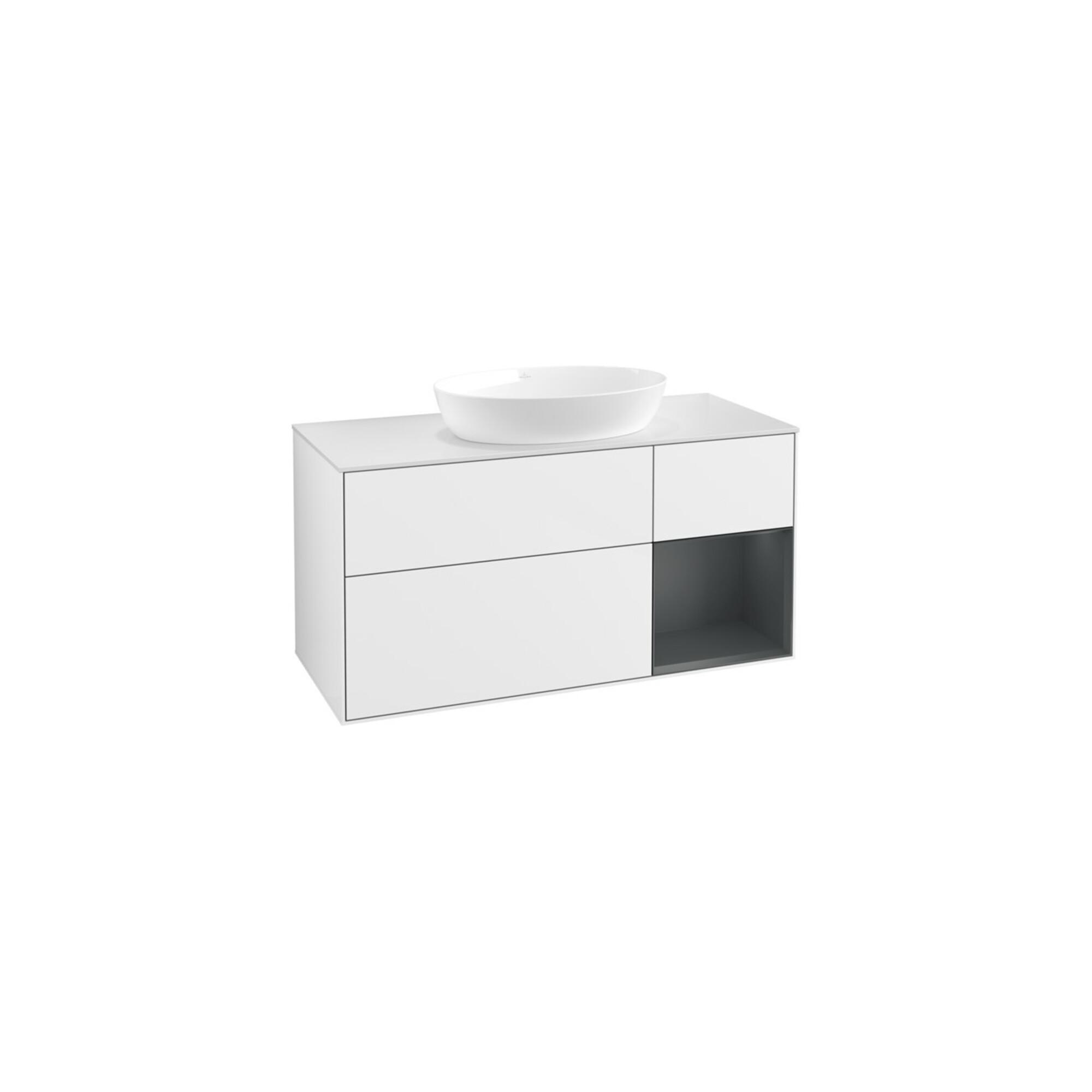 V&B Waschtischunterschrank Wandbeleuchtung Finion 120Cm, Pl W M, Reg Md M Lac, Glo Wh. Lac ; Villeroy & Boch (GA71HGGF)