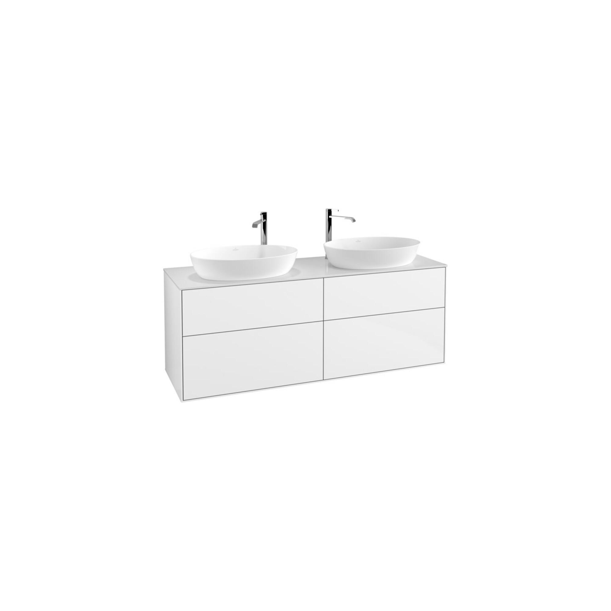 V&B Waschtischunterschrank Wandbeleuchtung Finion 160X60Cm, Abd.-Pl. Wh. M, Glo Wh. Lac ; Villeroy & Boch (G96100GF)