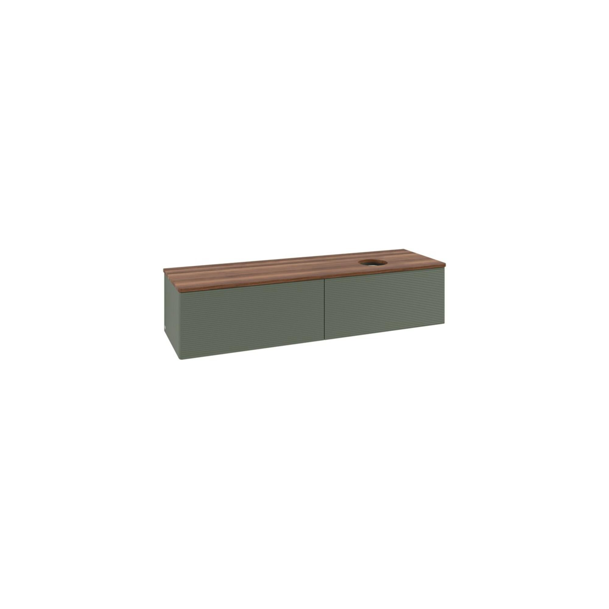 V&B Waschtischunterschrank Mit Frontstruktur -Beleuchtung Antao 160X50Cm, WBP W. Wal, Lea Gre. M Lac ; Villeroy & Boch (L38112HL)