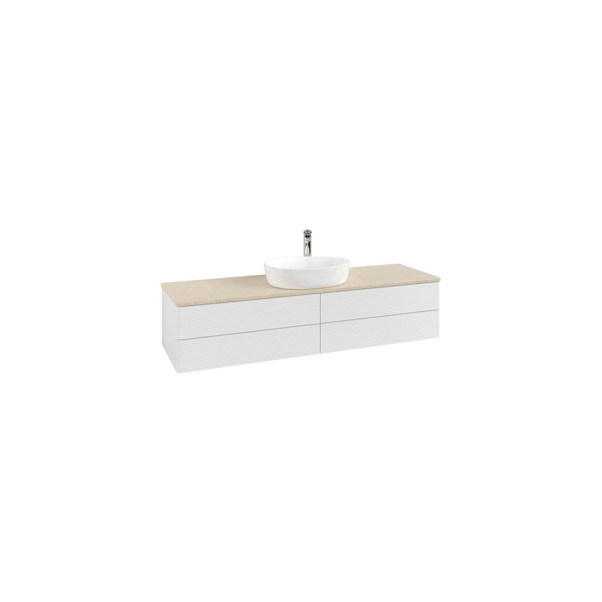 V&B Waschtischunterschrank Mit Frontstruktur Antao 160X50Cm, Hl, Wbp Botti., Glo Wh. Lac ; Villeroy & Boch (K25153GF)