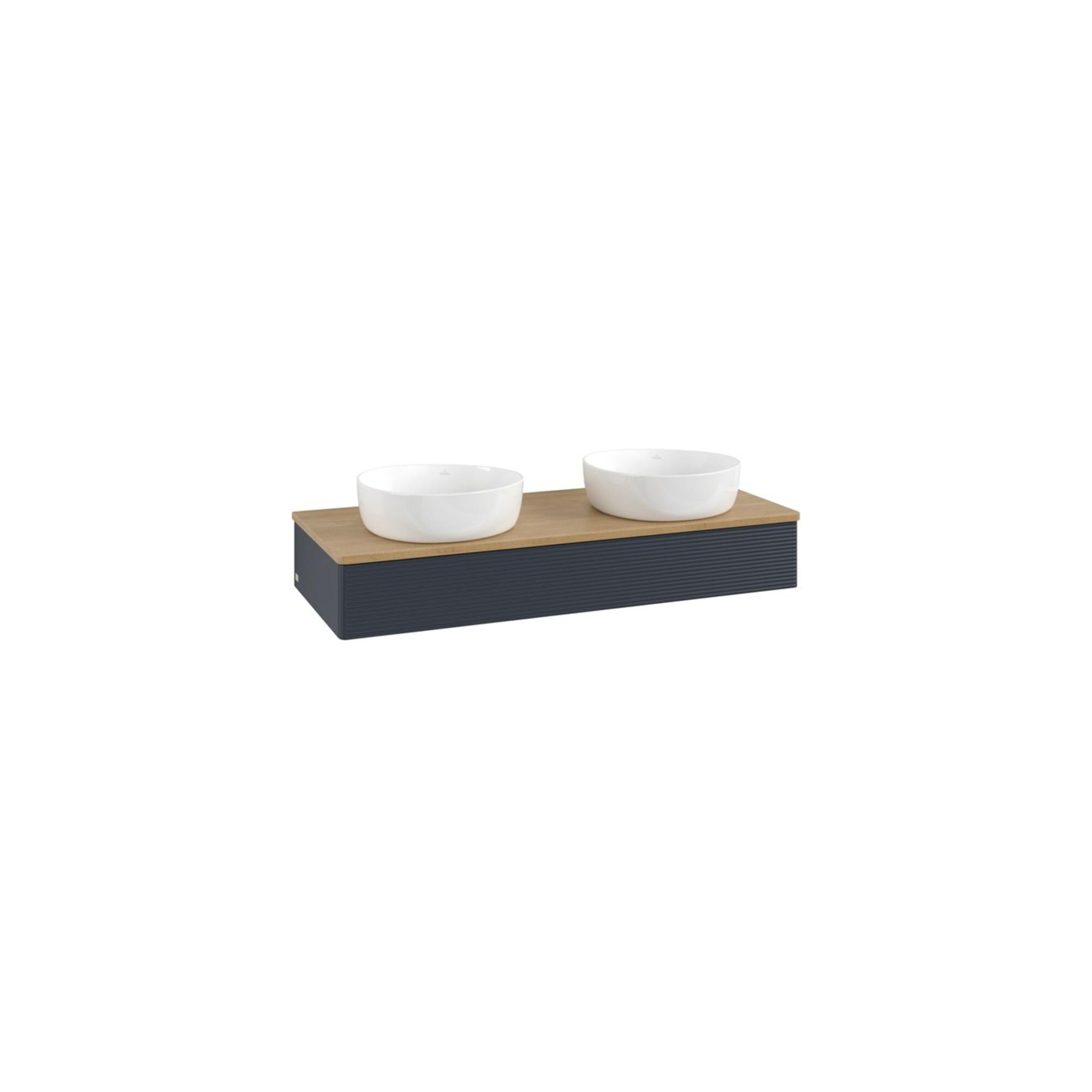 V&B Waschtischunterschrank Mit Frontstruktur Antao 120X19X50Cm, Wbp Hon. Oa, Md Bl. M Lac ; Villeroy & Boch (K13111HG)