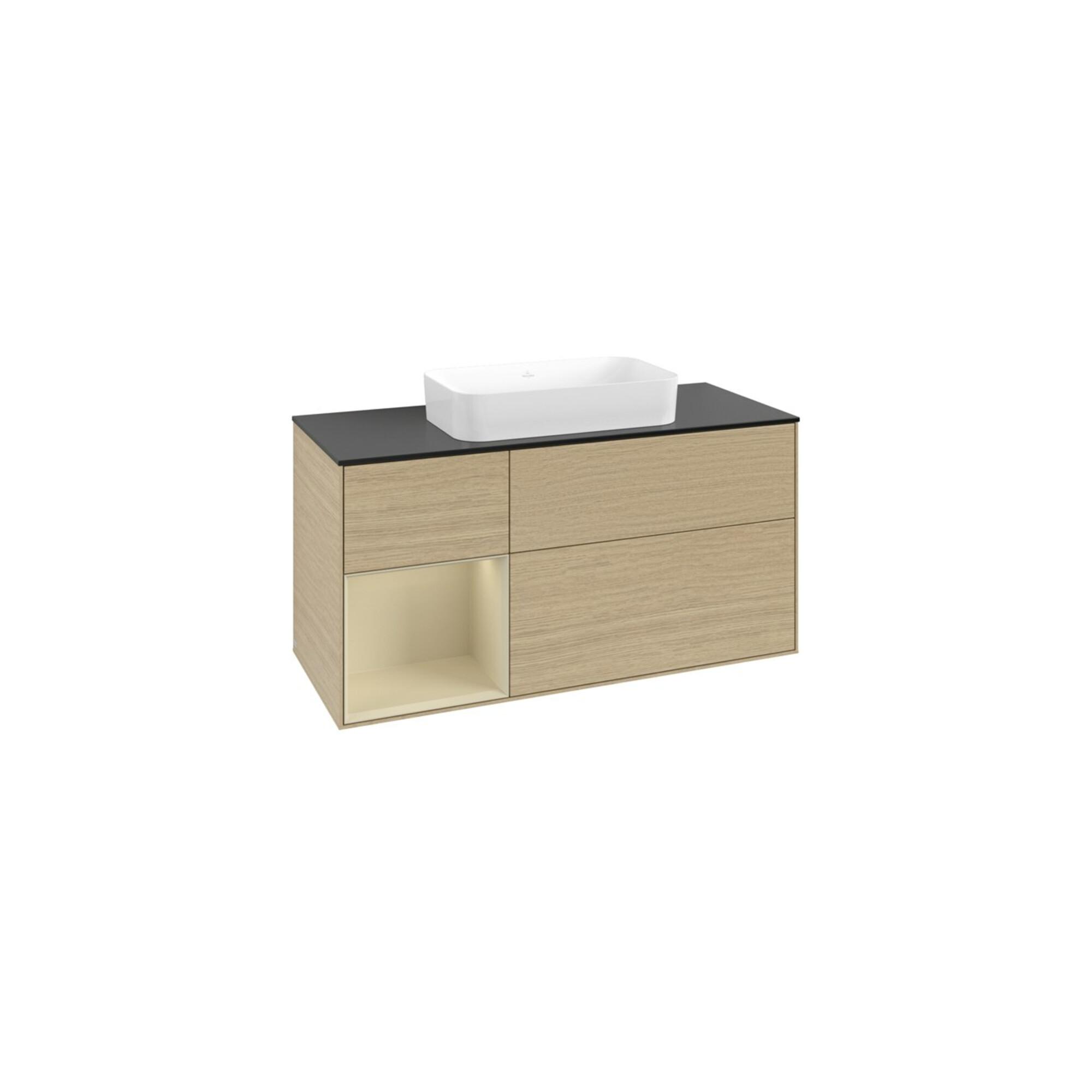 V&B Waschtischunterschrank Finion 120X60 Cm, Reg Li Si Gr M Lac, Oa Veneer ; Villeroy & Boch (F702HJPC)
