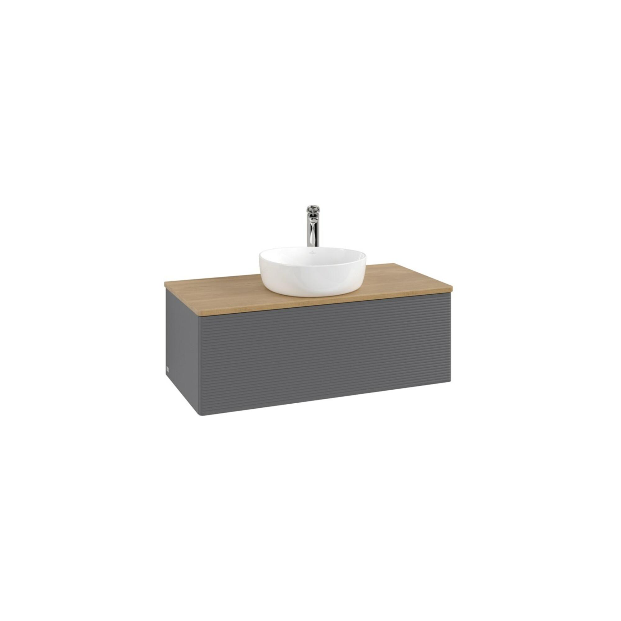 V&B Waschtischunterschrank Mit Frontstruktur, Mit Beleuchtung Antao 100X36X50Cm, Hl, WBP Hon. Oa, A M Lac ; Villeroy & Boch (L31151GK)