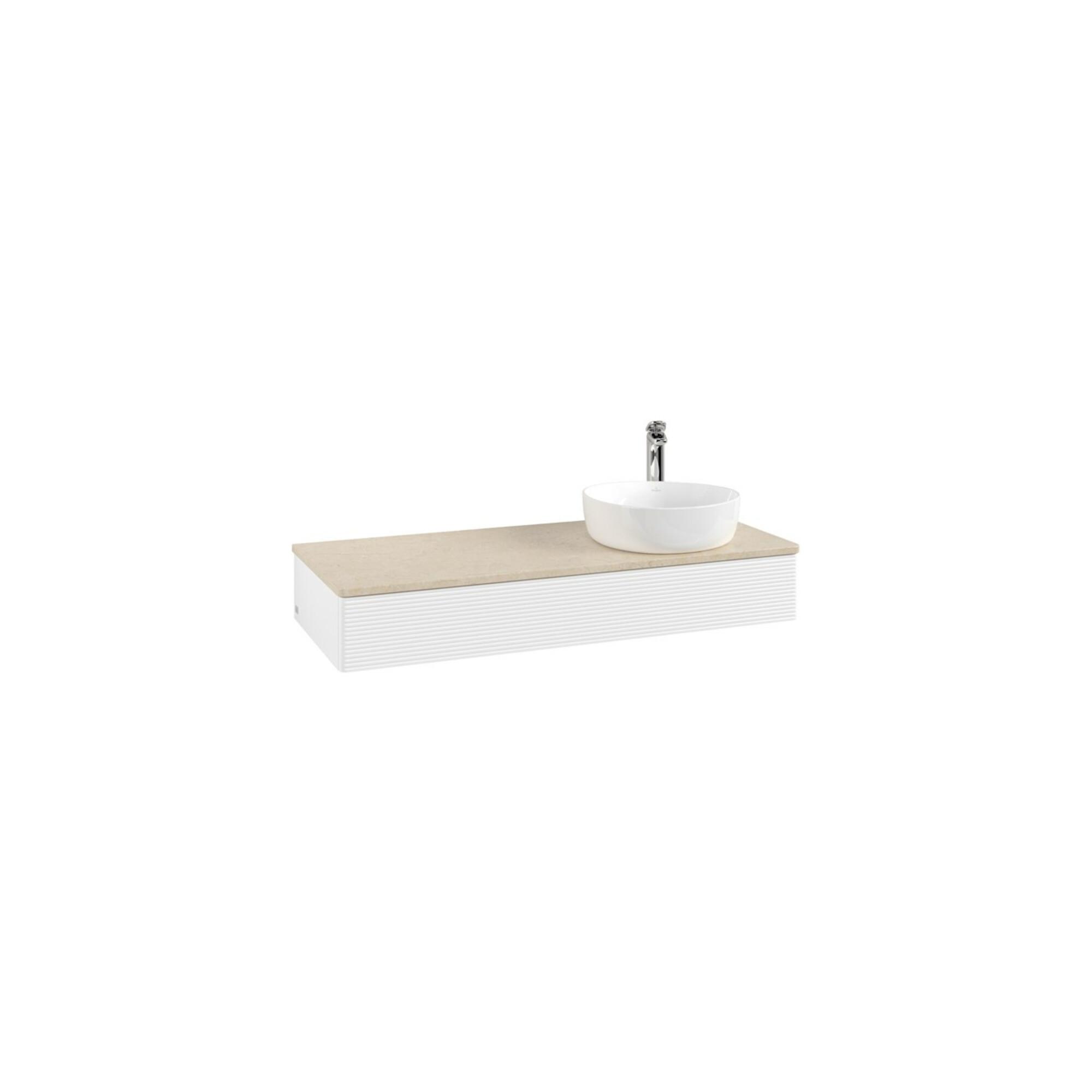 V&B Waschtischunterschrank Mit Frontstruktur Antao 120X19X50Cm, Hl, Wbp Botti., Wh. M Lac ; Villeroy & Boch (K12153MT)
