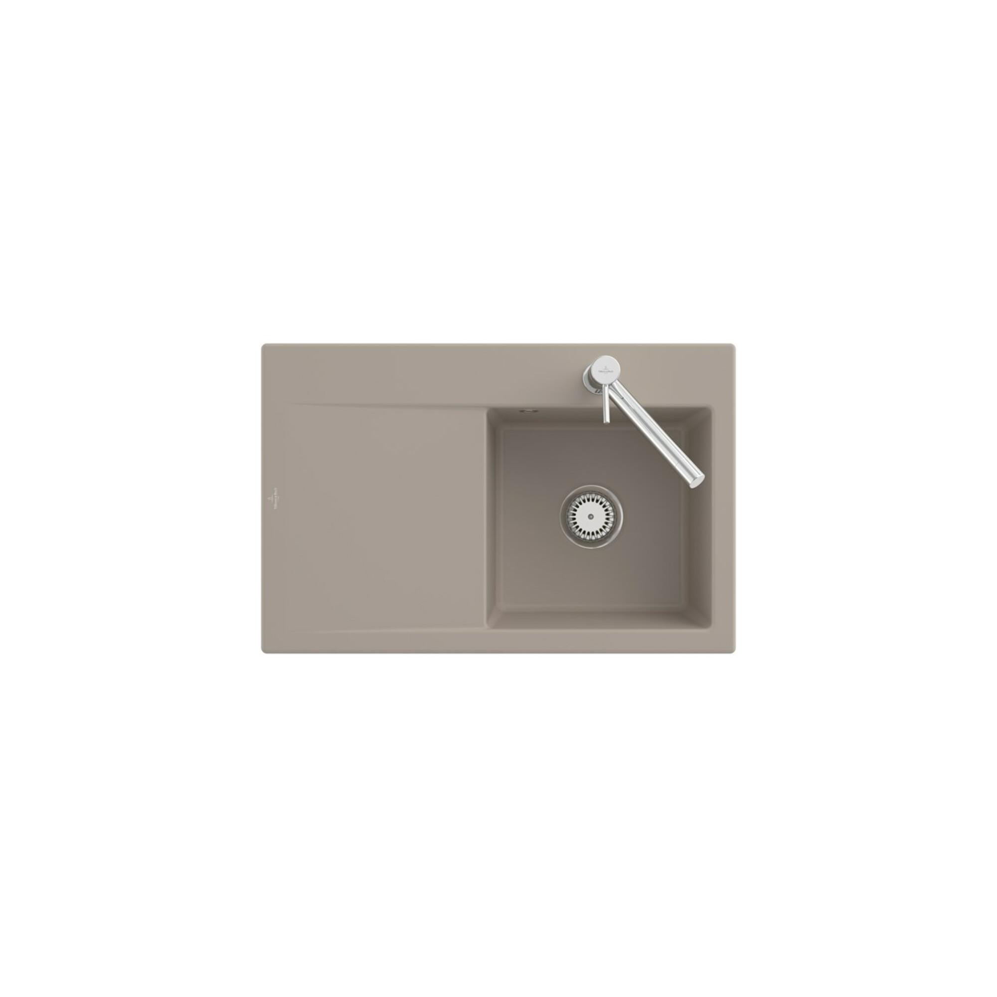 V&B SpüLe Subway Style 45 Re, M Abl.Garn, Exzenter, Alm. C-Plus ; Villeroy & Boch (334702AM)