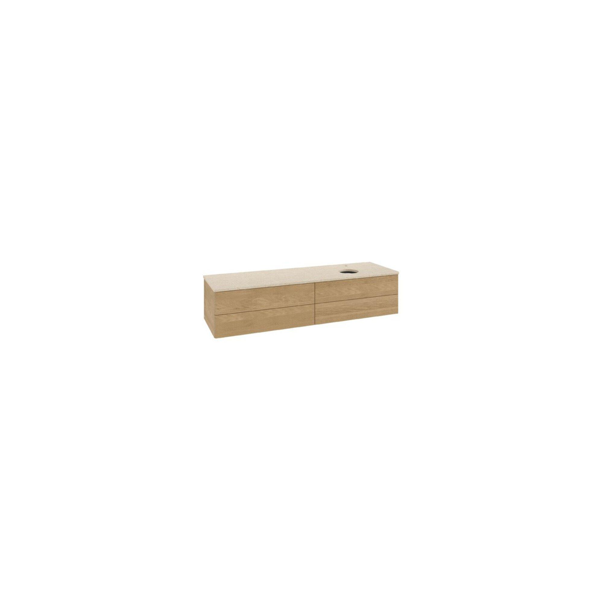 V&B Waschtischunterschrank Mit Frontstruktur Antao 160X50Cm, Hl, Wbp-Farbe Botti., Hon. Oak ; Villeroy & Boch (K27153HN)