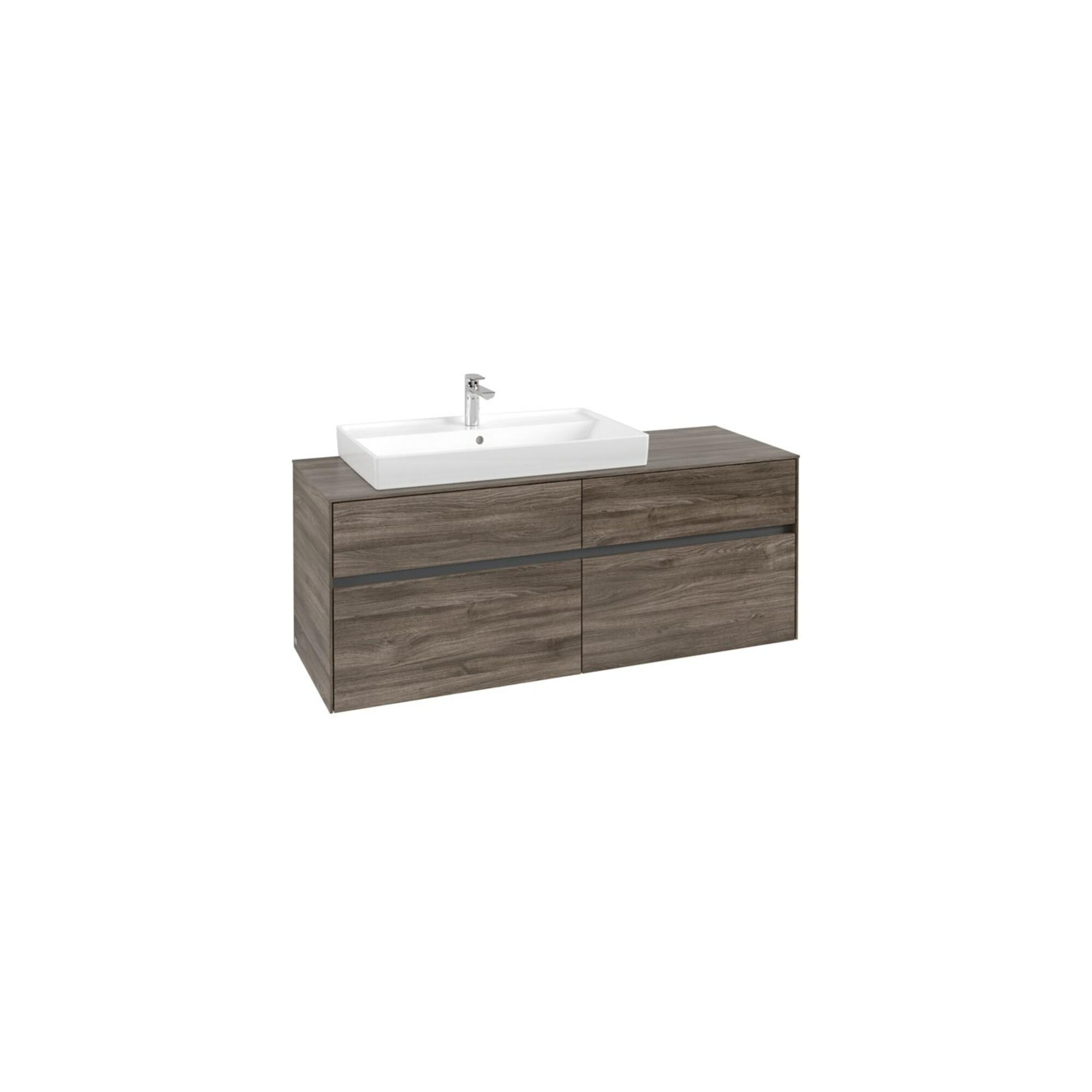 V&B Waschtischunterschrank Collaro 140X54,8X50Cm, Wt Links, Stone Oak ; Villeroy & Boch (C08900RK)