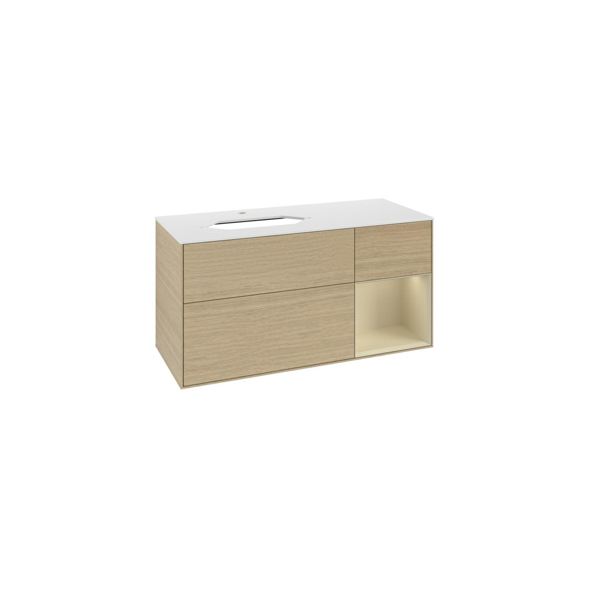 V&B Waschtischunterschrank Finion 120Cm, Pl W M, Rg Re Si Gr M Lac, Oa Ven ; Villeroy & Boch (F281HJPC)