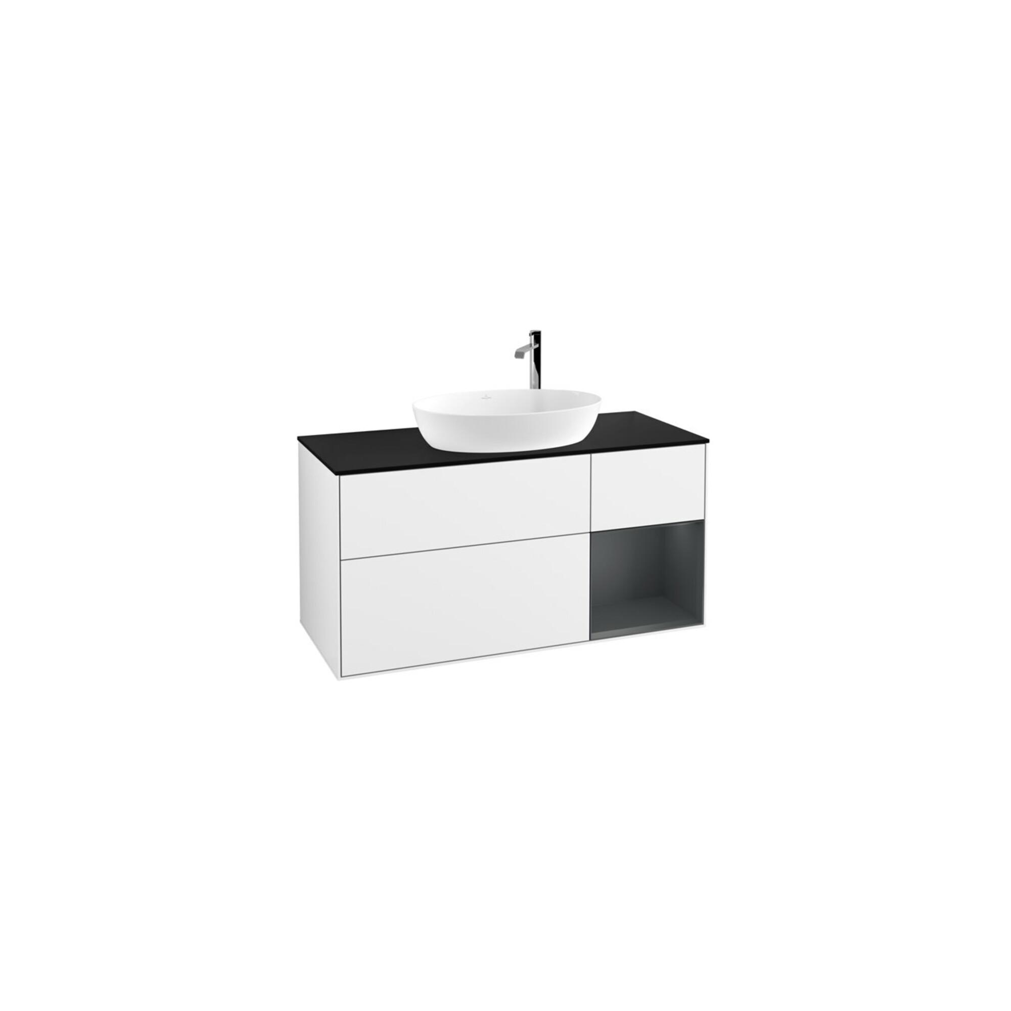 V&B Waschtischunterschrank Wandbeleuchtung Finion 120Cm, Pl B M, Reg Md M Lac, Glo Wh. Lac ; Villeroy & Boch (G952HGGF)