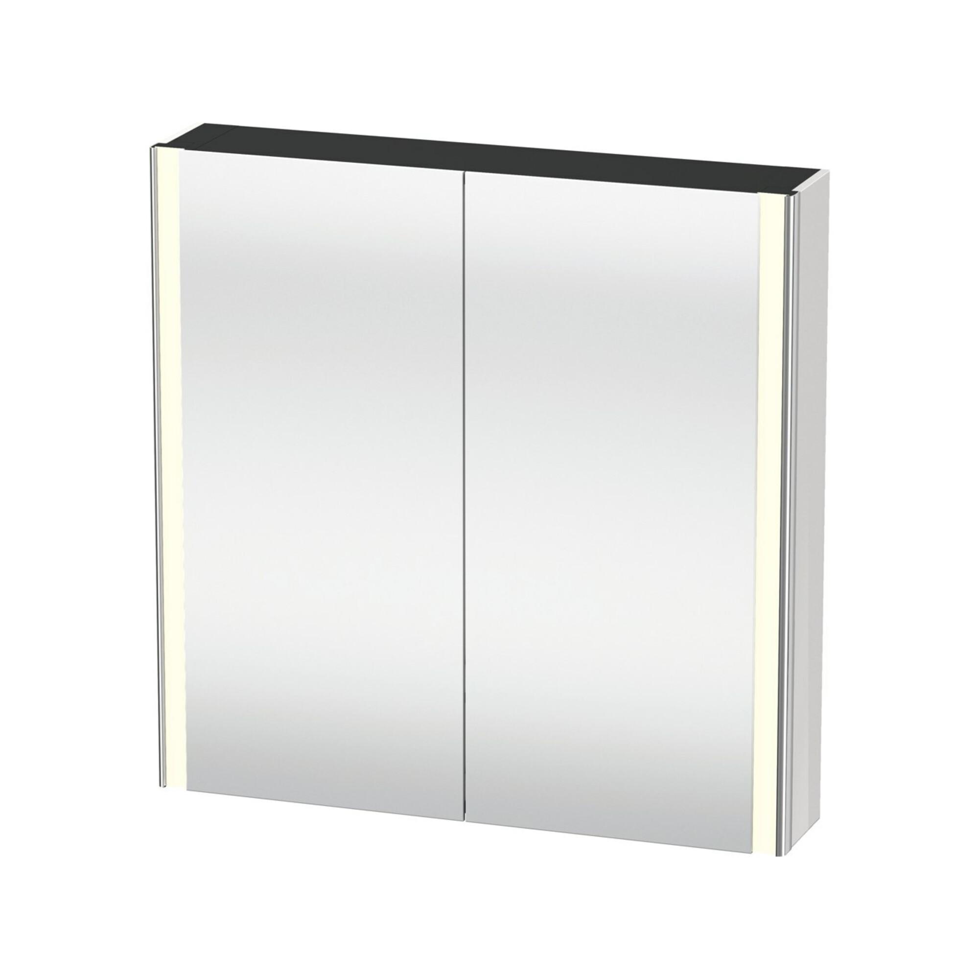 Duravit Universal-Spiegelschrank Xsquare 80X80X15,5Cm, Weiß Hochglanz, 2 TüR, Led (XS7112022220000)