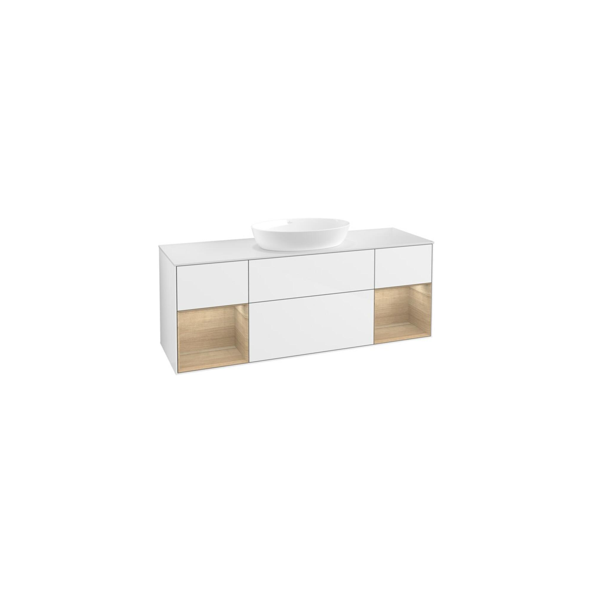 V&B Waschtischunterschrank Finion 160Cm, Pl Wh. M, Reg Oa Ven, Glo Wh. Lac ; Villeroy & Boch (FD01PCGF)