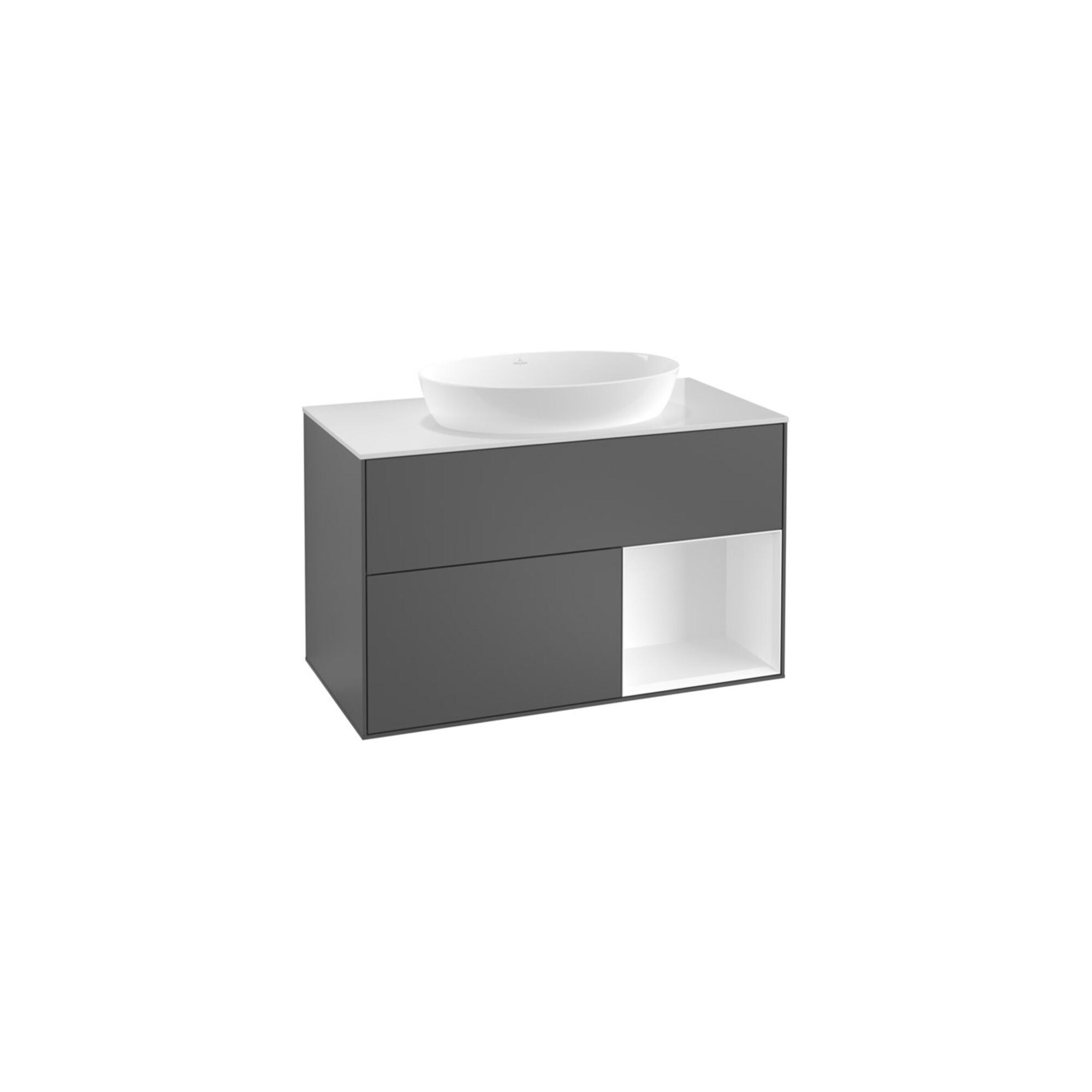 V&B Waschtischunterschrank Wandbeleuchtung Finion 100, Pl W M, Reg Gol M Lac, Si Gr M Lac ; Villeroy & Boch (G901HFHJ)
