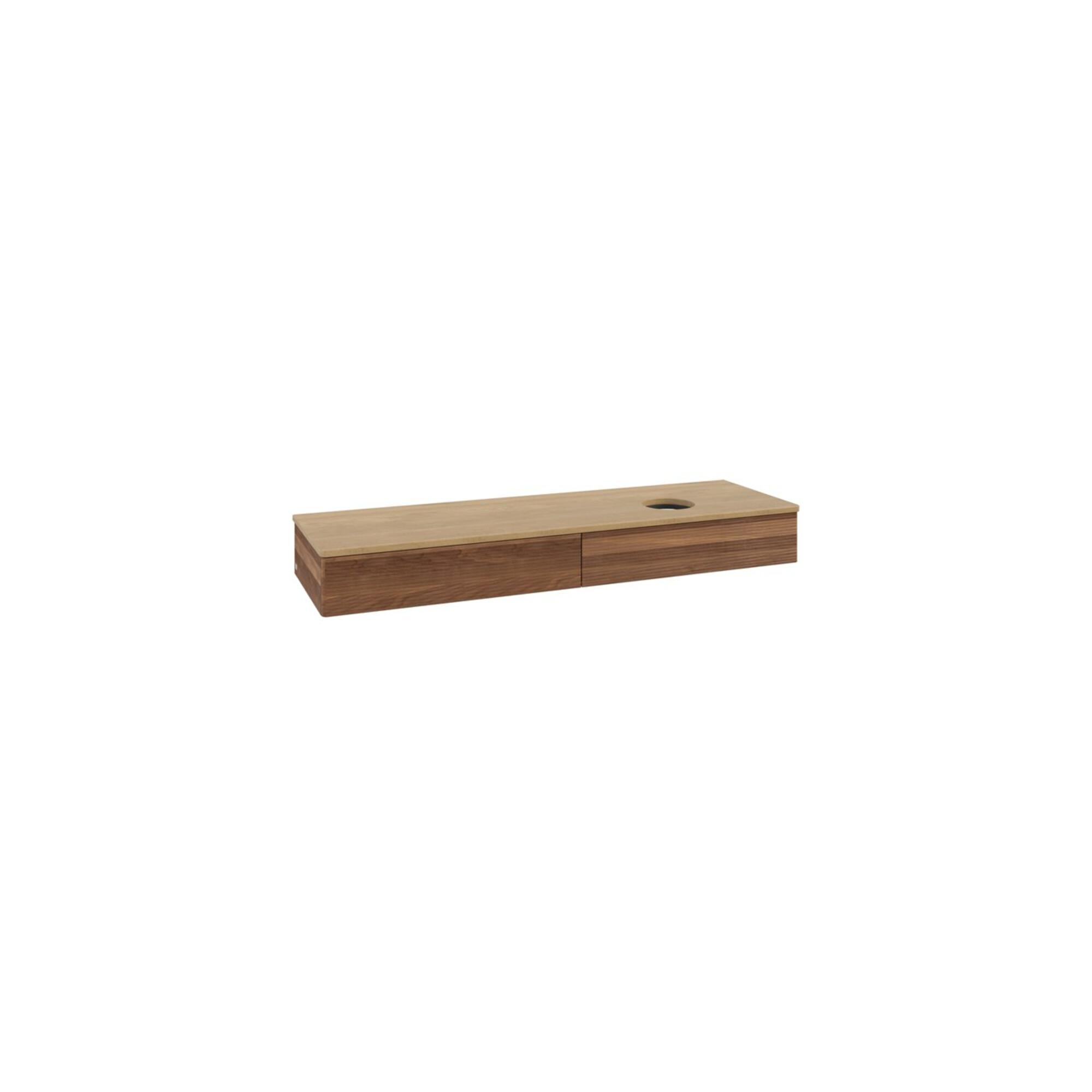V&B Waschtischunterschrank Mit Frontstruktur -Beleuchtung Antao 160X50Cm, Wbp-Farbe Hon. Oa, Warm Walnut ; Villeroy & Boch (L16111HM)
