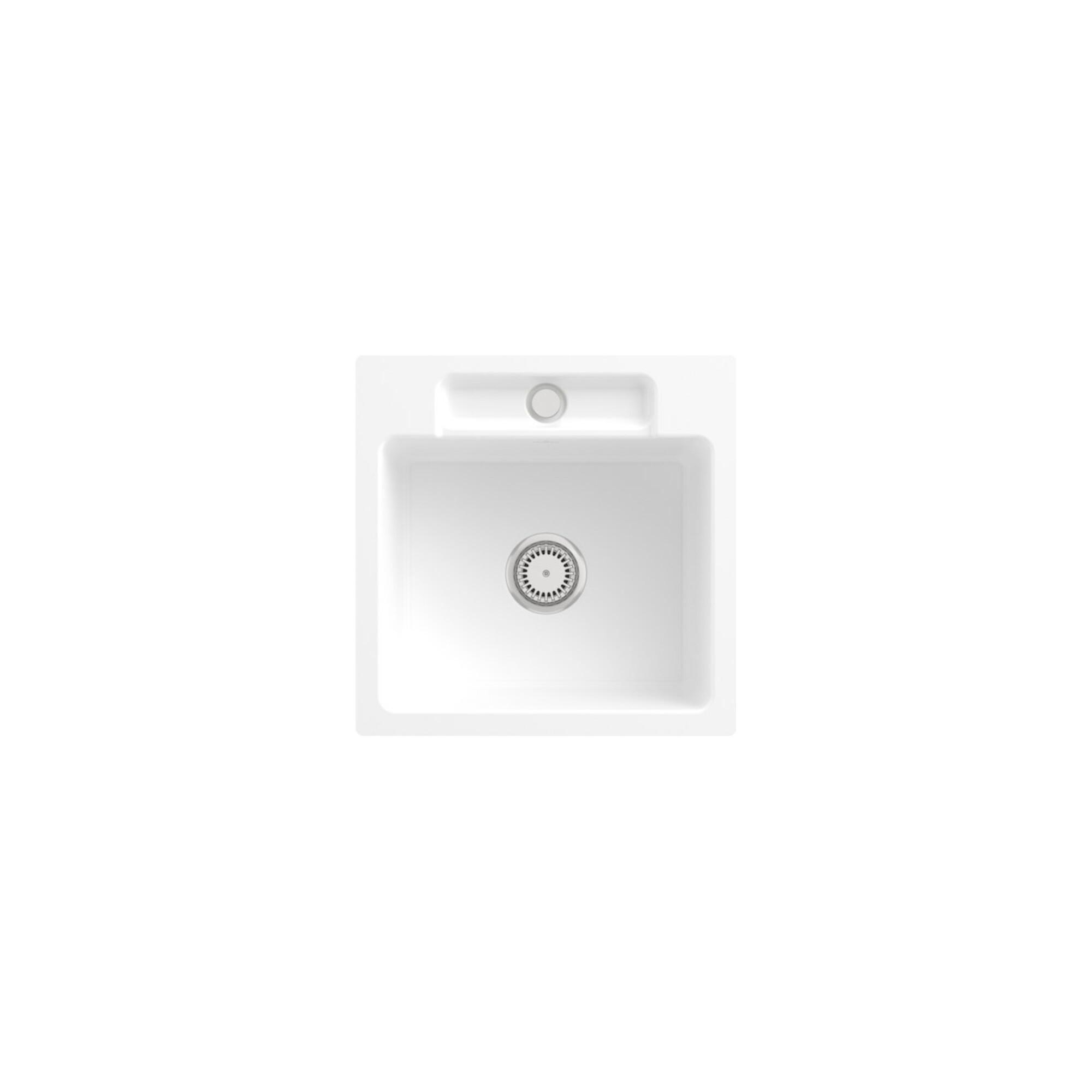 V&B BüNdige SpüLe Siluet 50 S Flat M Abl.Garn, HandbetäTigung, Stone White ; Villeroy & Boch (33451FRW)