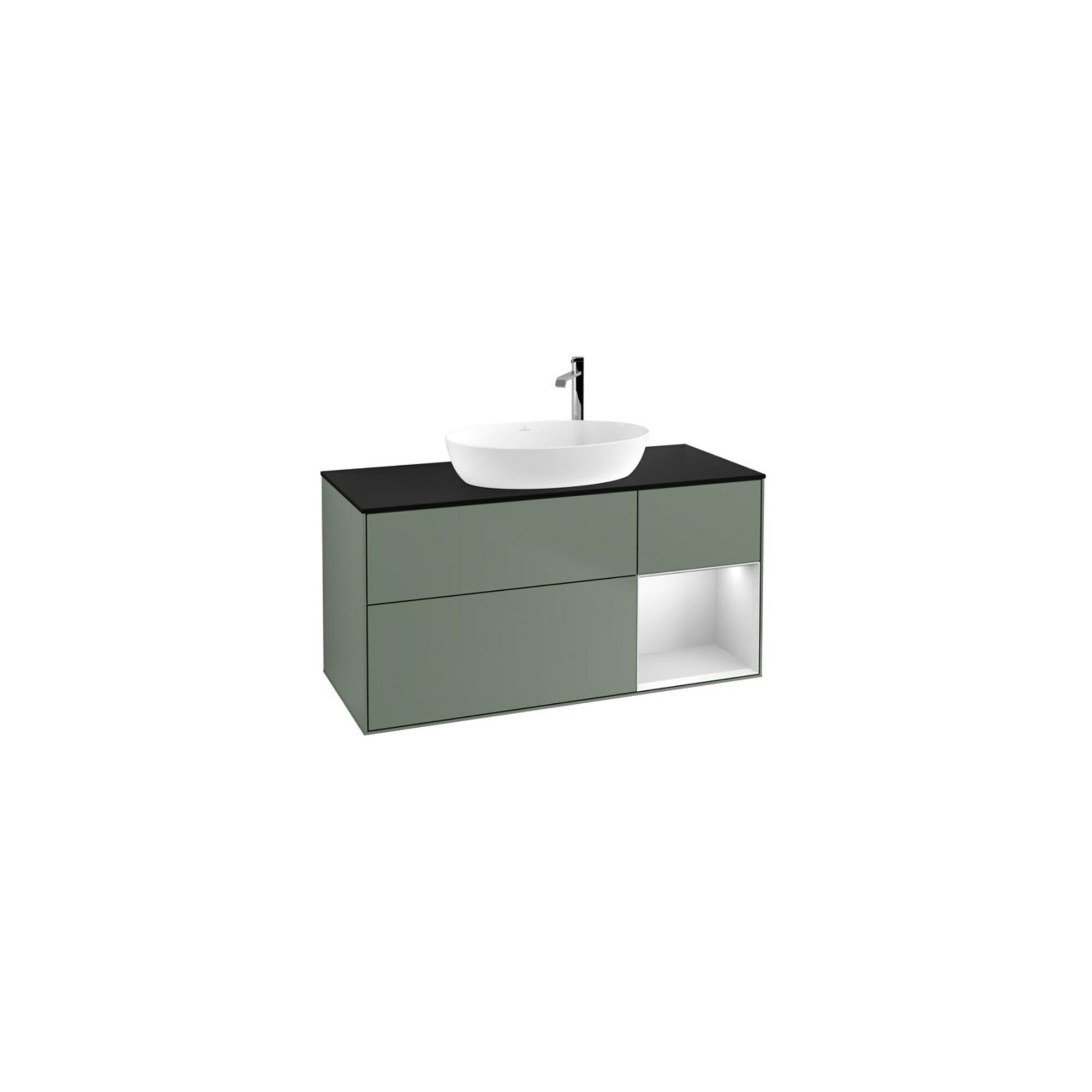 V&B Waschtischunterschrank Wandbeleuchtung Finion 120Cm, Pl B M, Reg Wh. M Lac, Oli. M Lac ; Villeroy & Boch (G952MTGM)