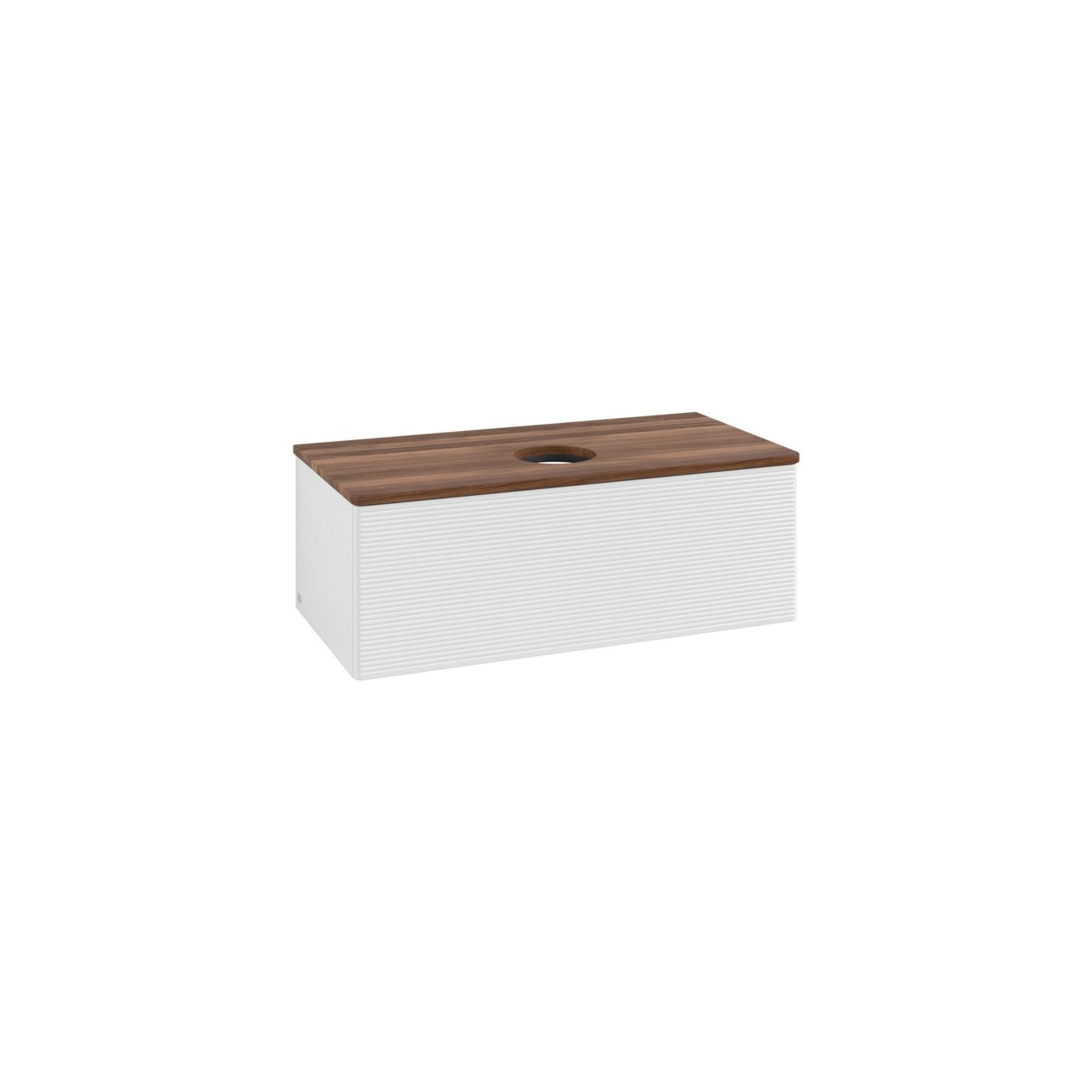 V&B Waschtischunterschrank Mit Frontstruktur, Mit Beleuchtung Antao 100X36X50Cm, Wbp W. Wal, Glo Wh. Lac ; Villeroy & Boch (L31112GF)