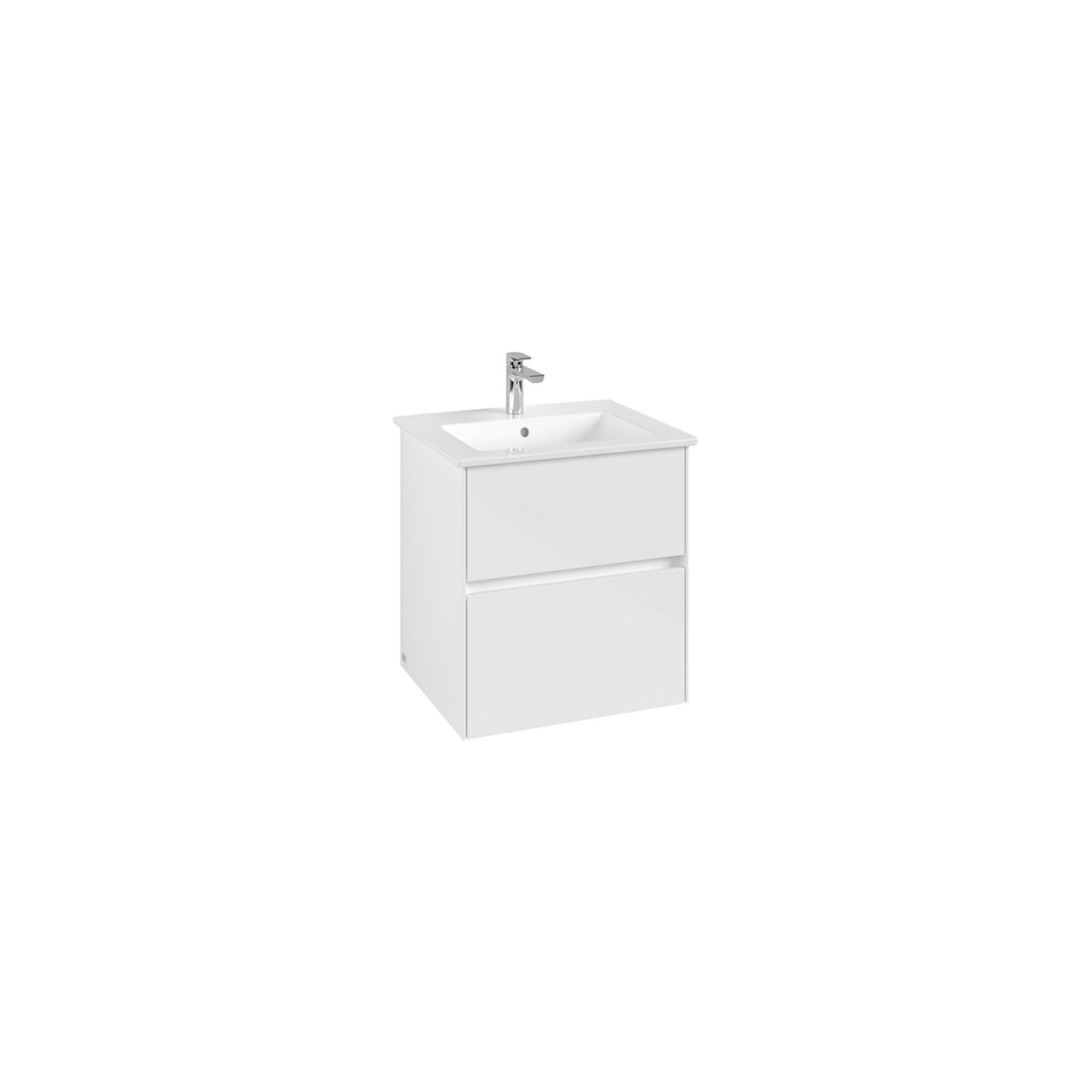 V&B Waschtischunterschrank Collaro 56,1X61X48Cm, WT Mittig, Glossy White ; Villeroy & Boch (C14200DH)