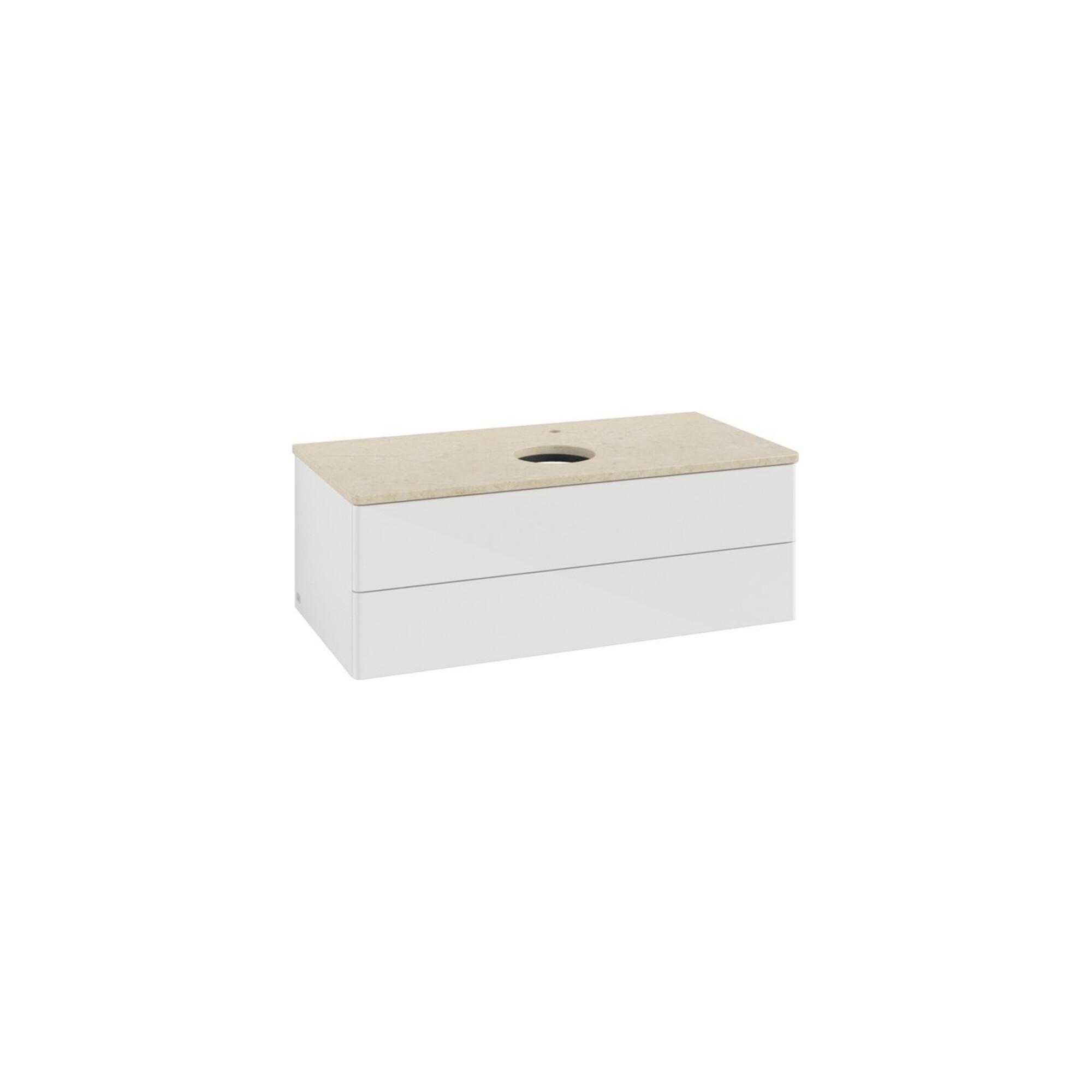 V&B Waschtischunterschrank Ohne Frontstruktur -Beleuchtung Antao 100X36X50Cm, Hl, Wbp Botti., Glo Wh. Lac ; Villeroy & Boch (L20053GF)