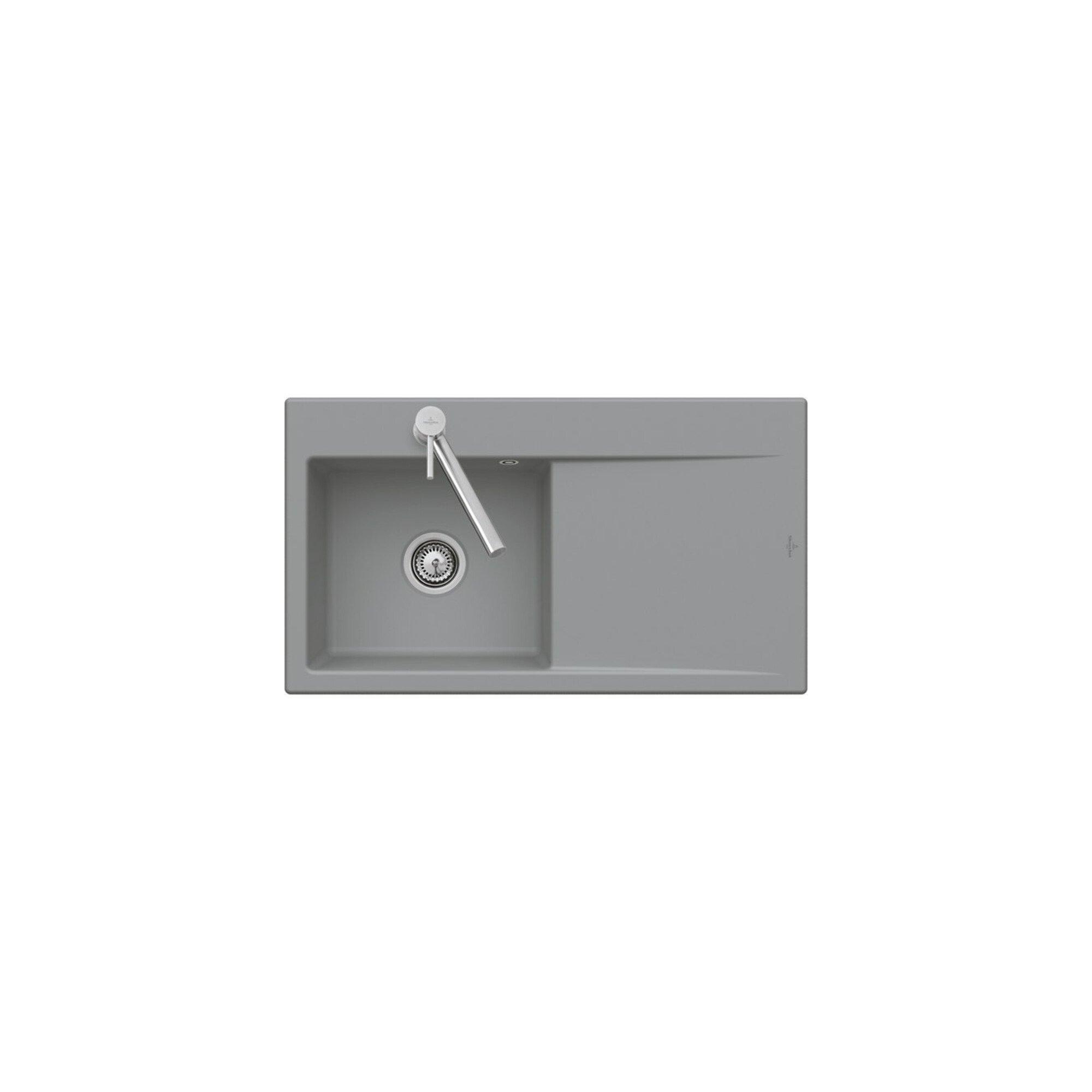 V&B BüNdige SpüLe Subway Style 50 Flat SpüLbecken Rechts, Graphite Ceramicplus ; Villeroy & Boch (33510Fi4)