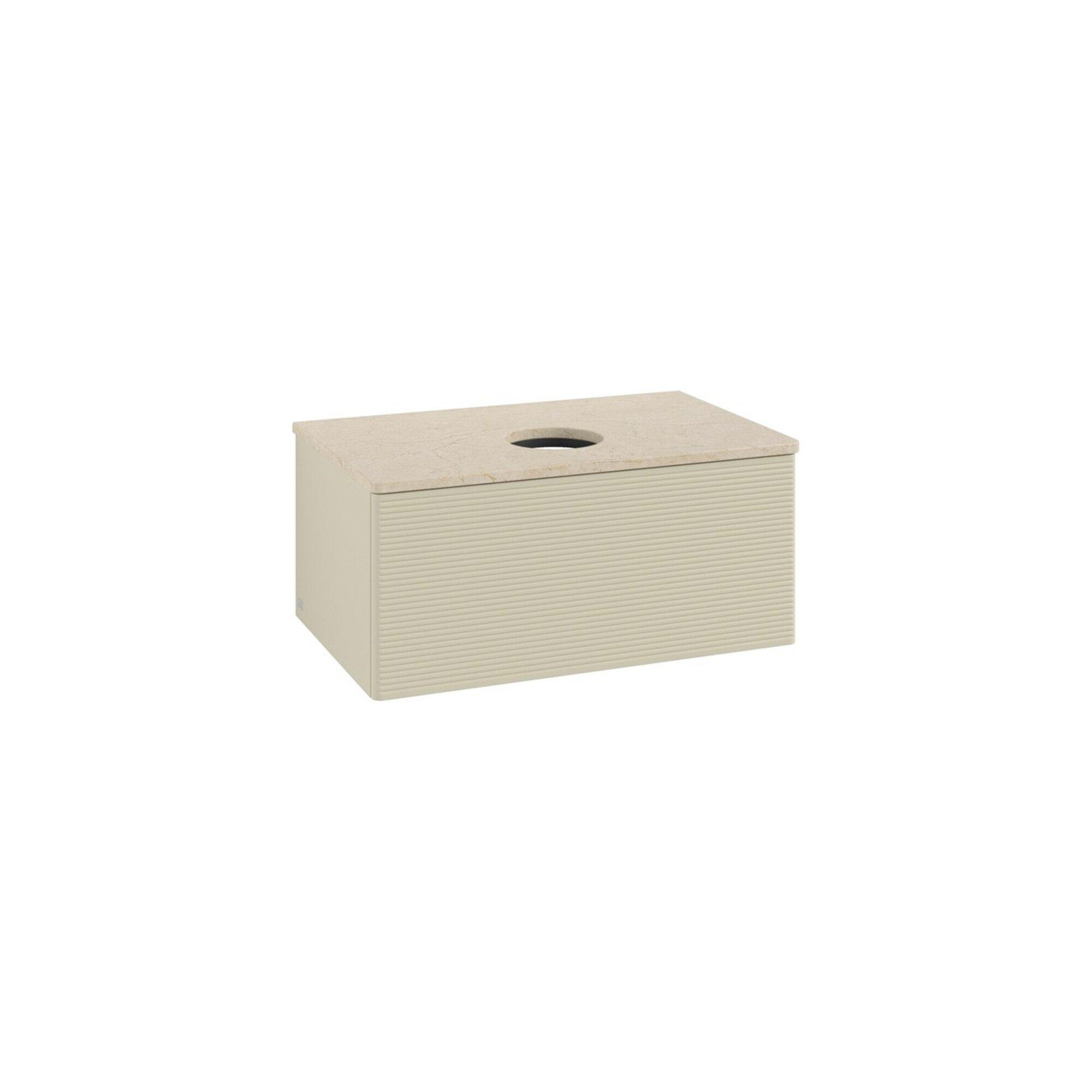 V&B Waschtischunterschrank Mit Frontstruktur -Beleuchtung Antao 80X36X50Cm, WBP Botti., Si Gr M Lac ; Villeroy & Boch (L30113HJ)
