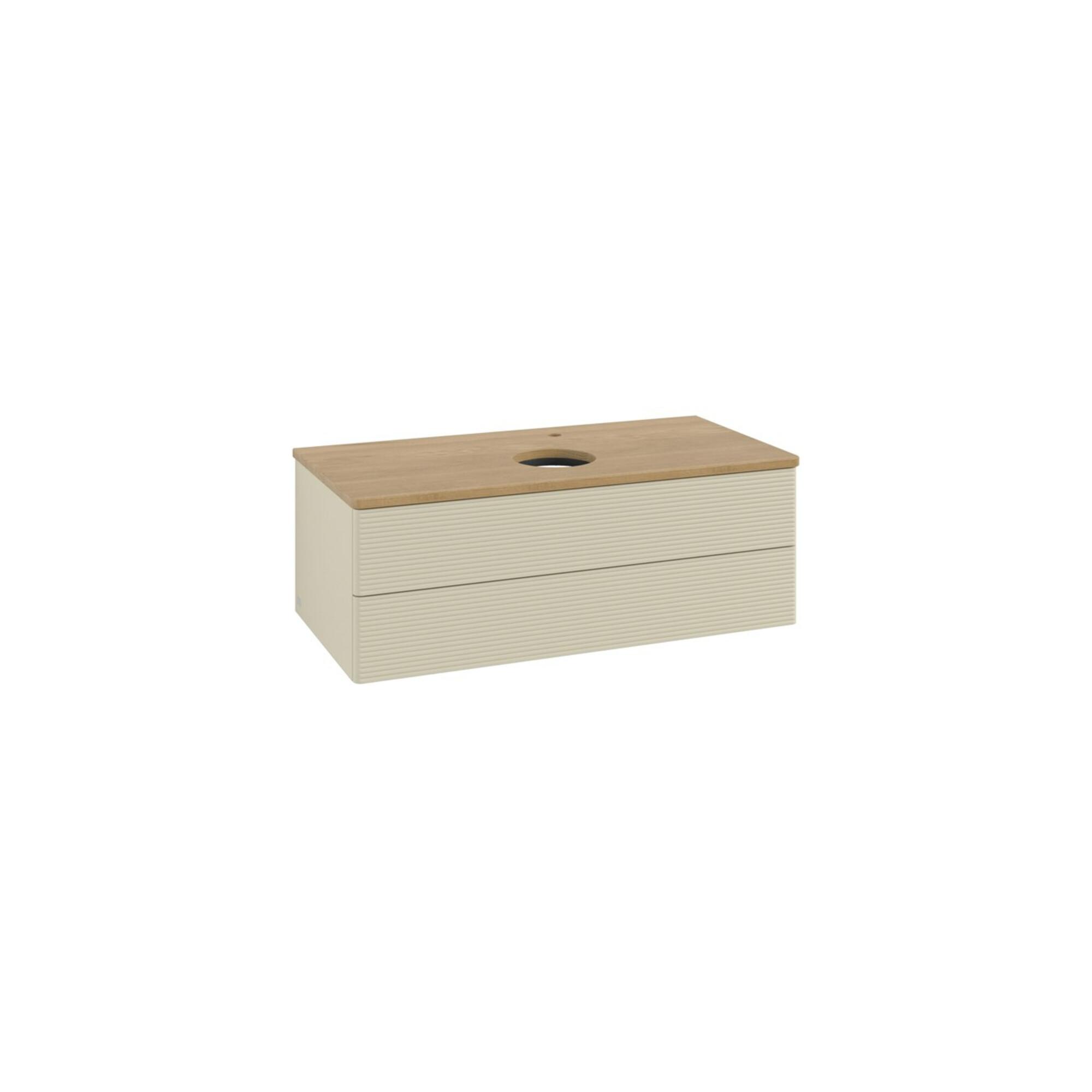 V&B Waschtischunterschrank Mit Frontstruktur -Beleuchtung Antao 100X36X50Cm, Hl, Wbp Hon. Oa, Si G M Lac ; Villeroy & Boch (L20151HJ)